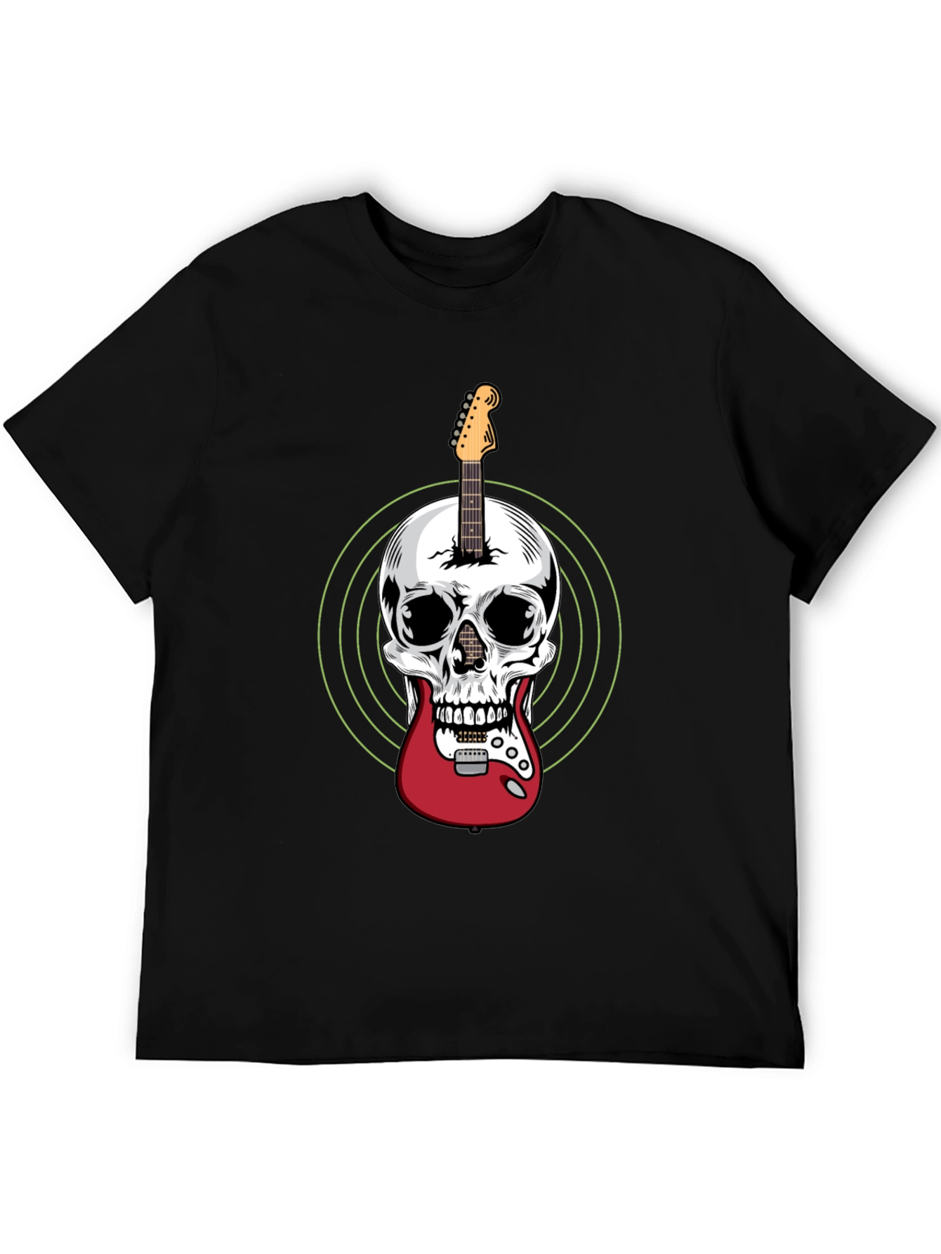 Skull Guitar T-Shirt - Rock Music Tee