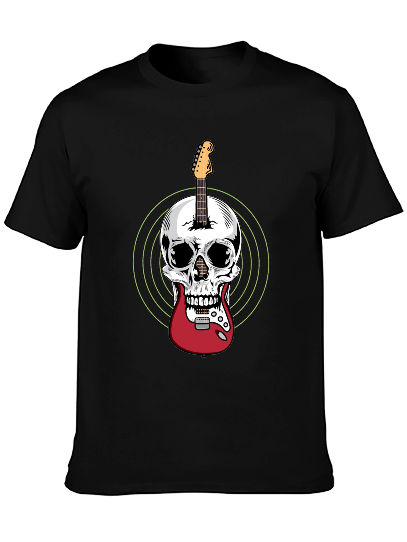 Skull Guitar T-Shirt - Rock Music Tee