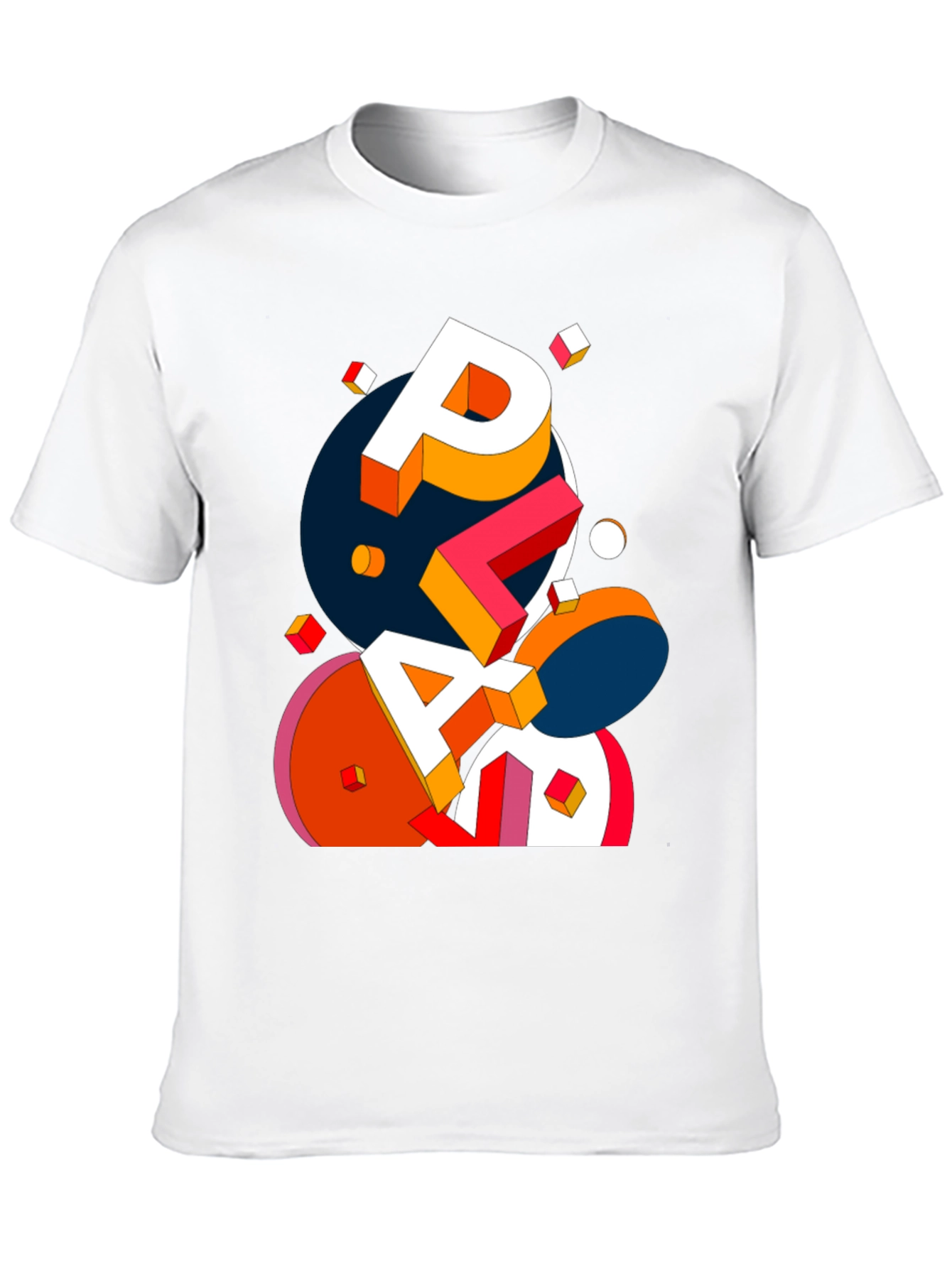 Abstract Geometric Word Art T-Shirt