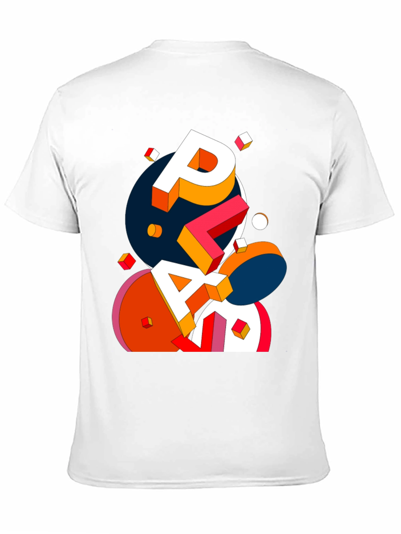 Abstract Geometric Word Art T-Shirt