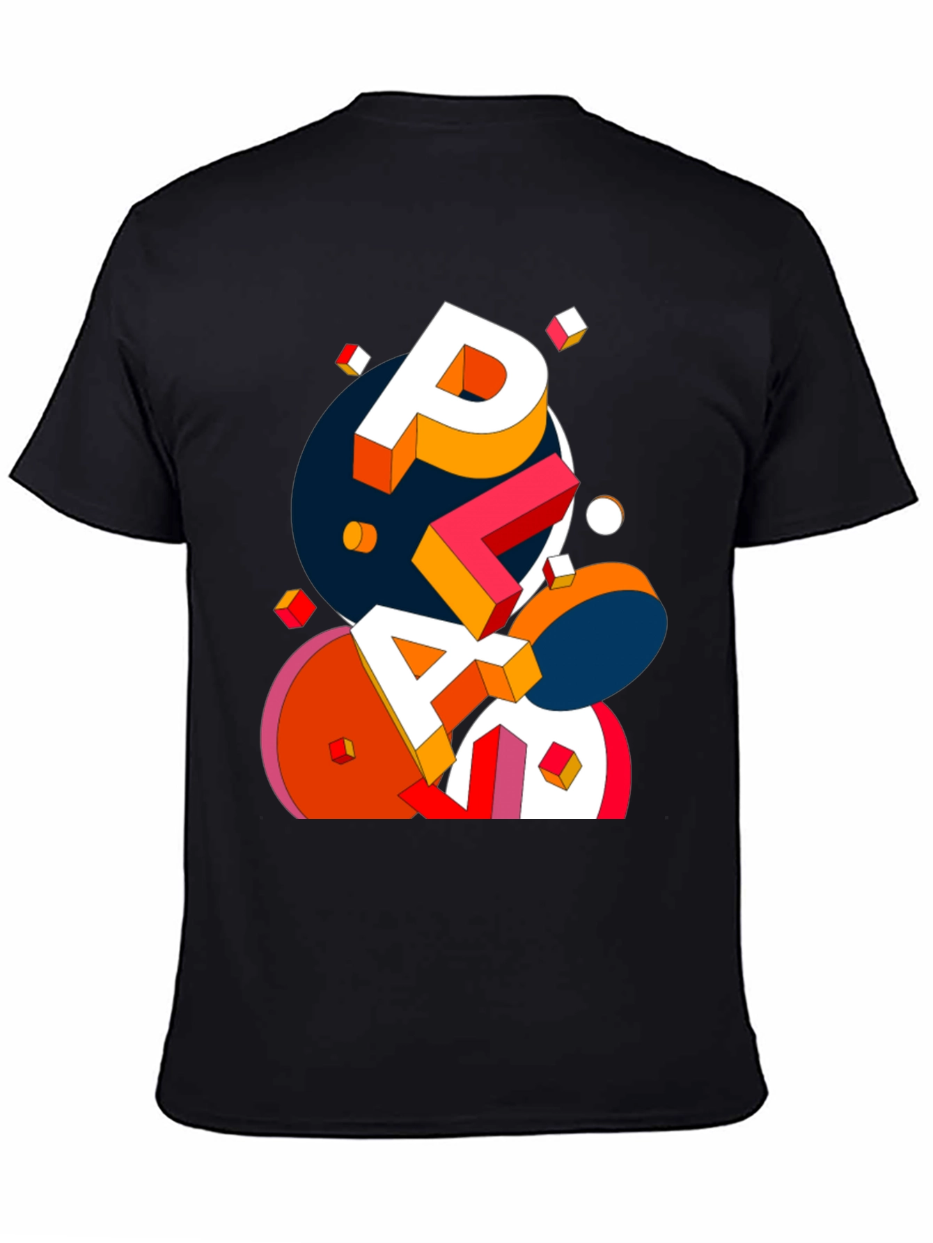 Abstract Geometric Word Art T-Shirt