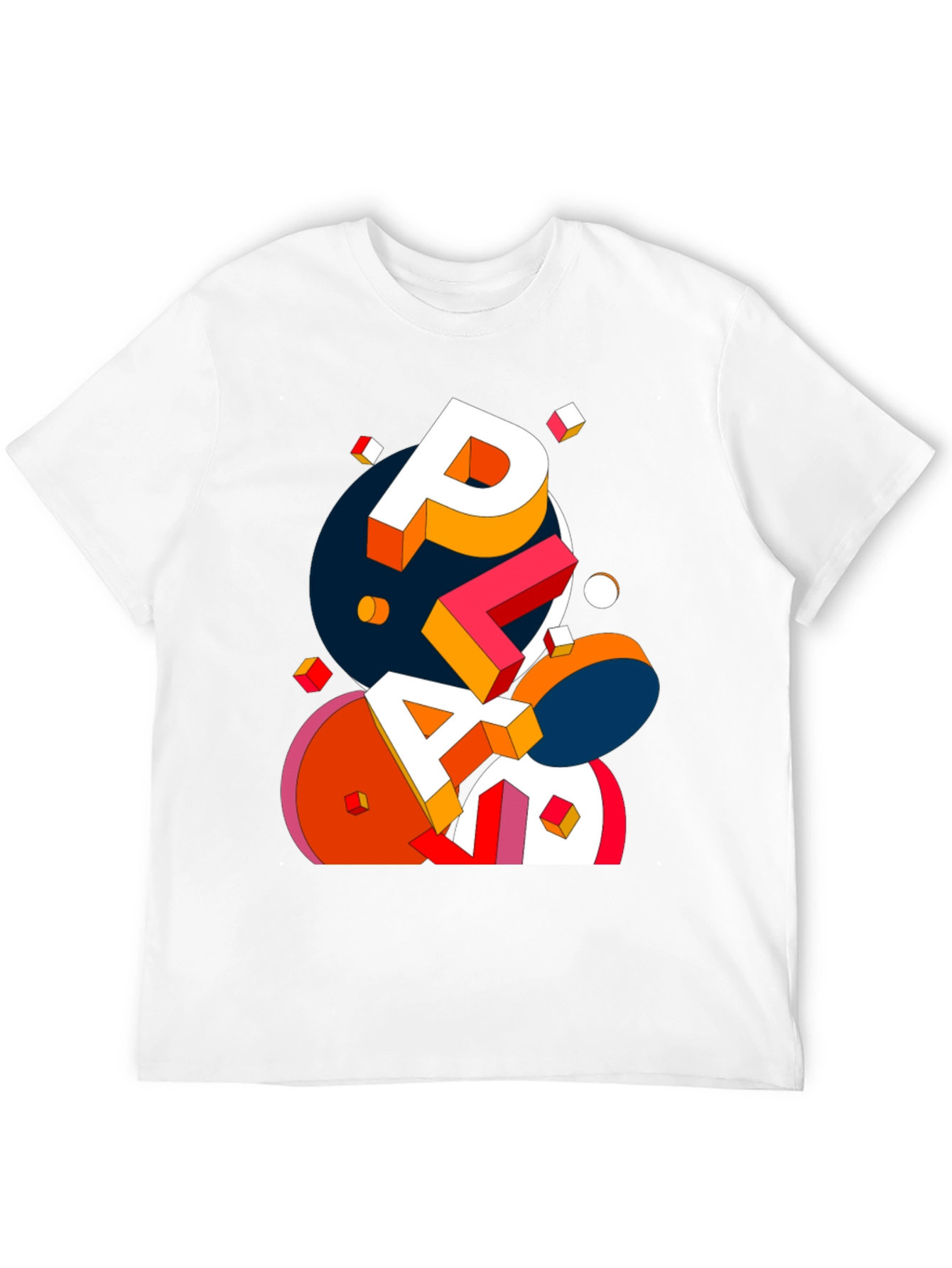 Abstract Geometric Word Art T-Shirt