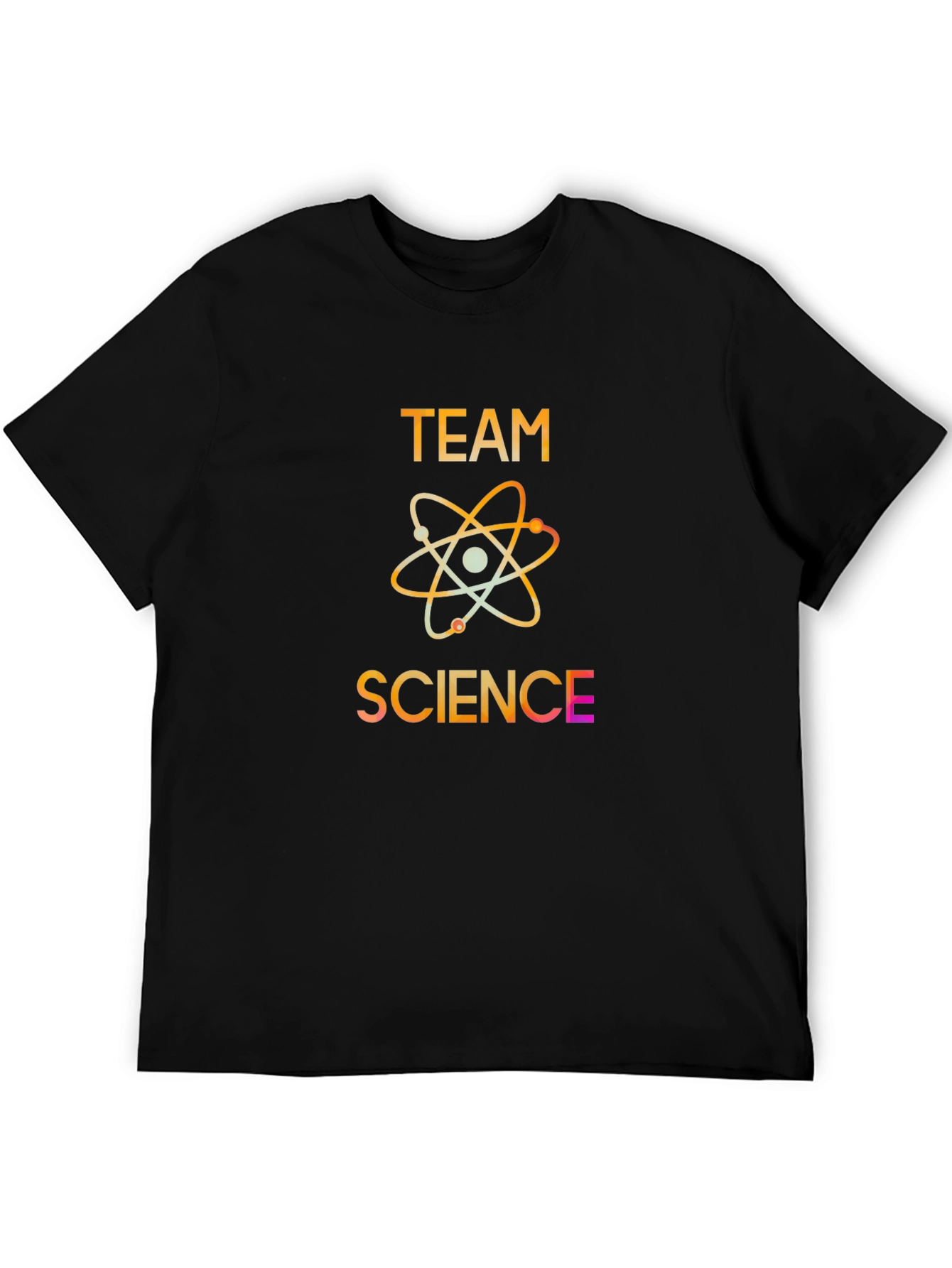 Team Science Graphic Print Black T-Shirt