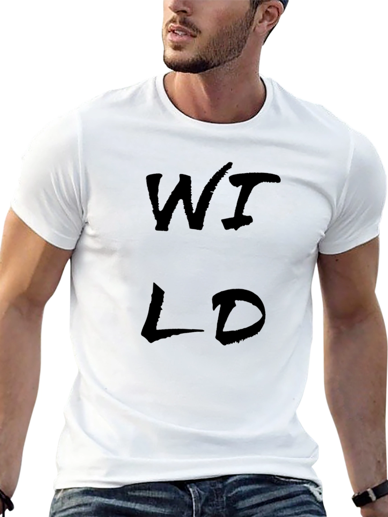 Wild Graphic Tee - Black Cotton Blend