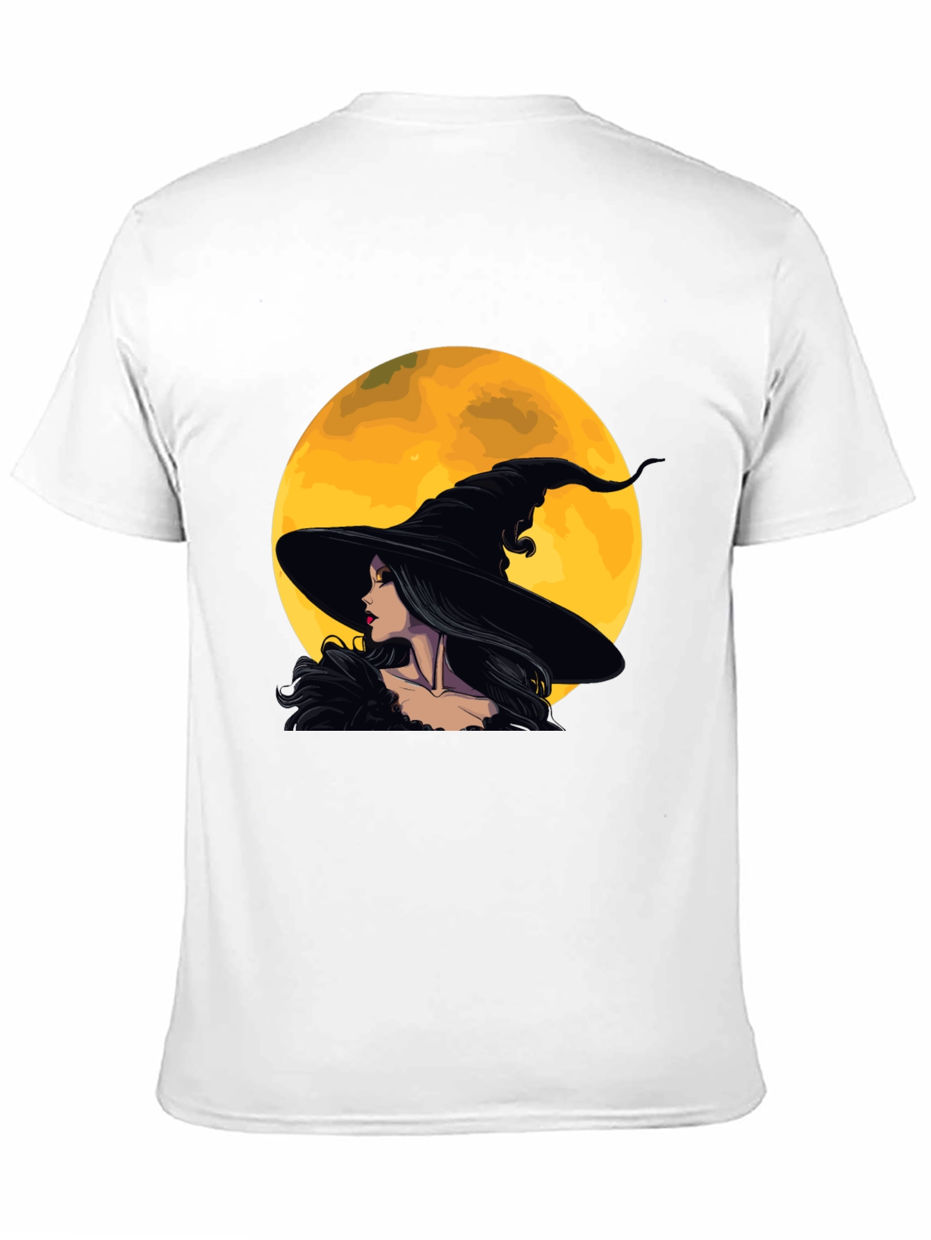 Witch and Moon Graphic Tee - Halloween Fashion