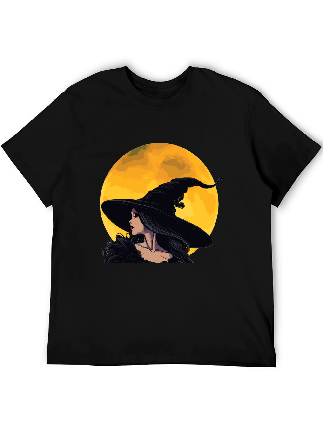 Witch and Moon Graphic Tee - Halloween Fashion