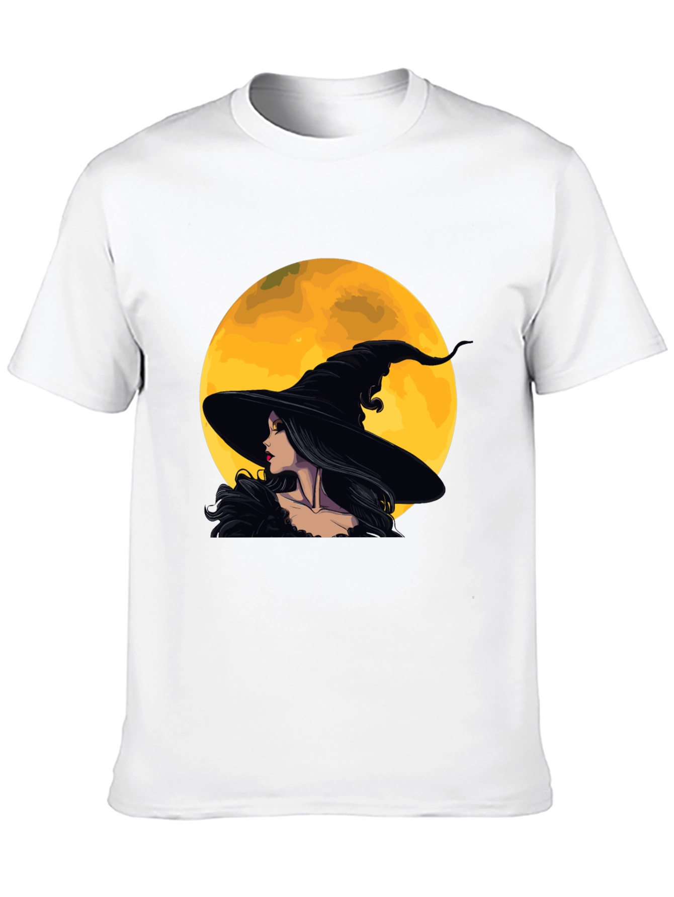Witch and Moon Graphic Tee - Halloween Fashion