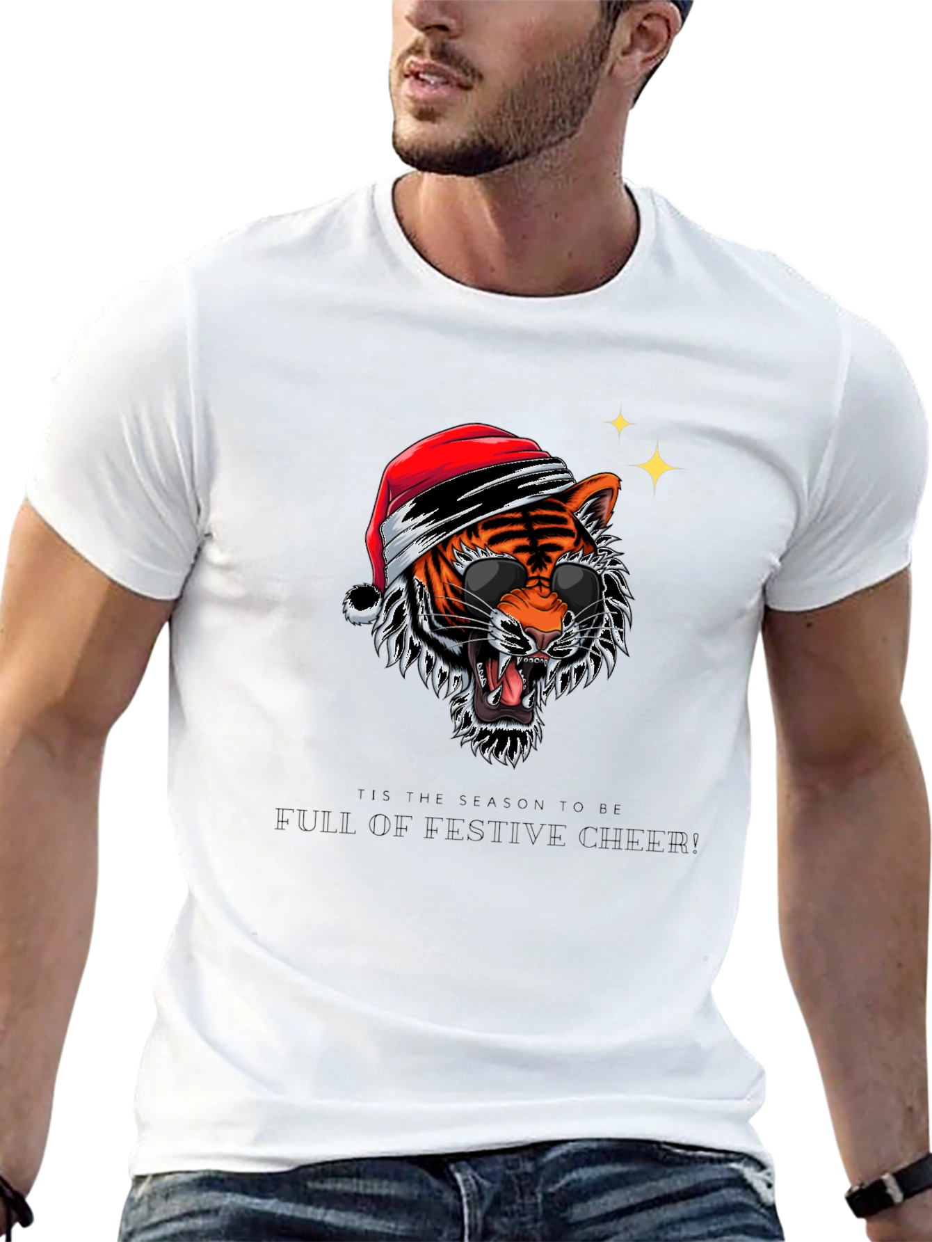 Festive Tiger Graphic Tee