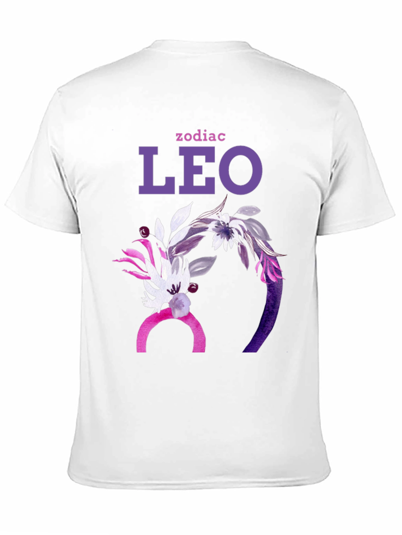 Leo Zodiac Floral Graphic T-Shirt