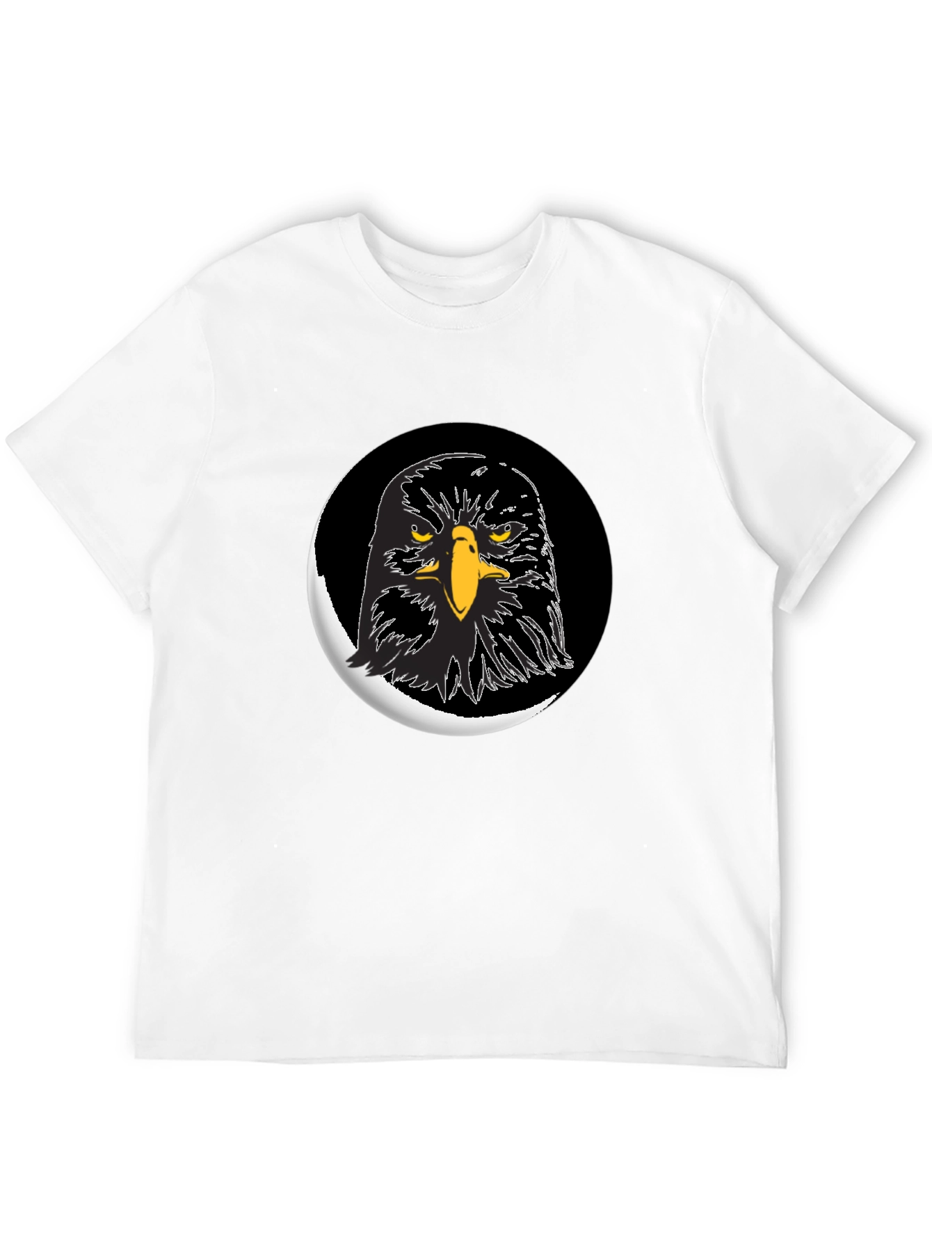 Eagle Graphic Print Black T-Shirt for Men