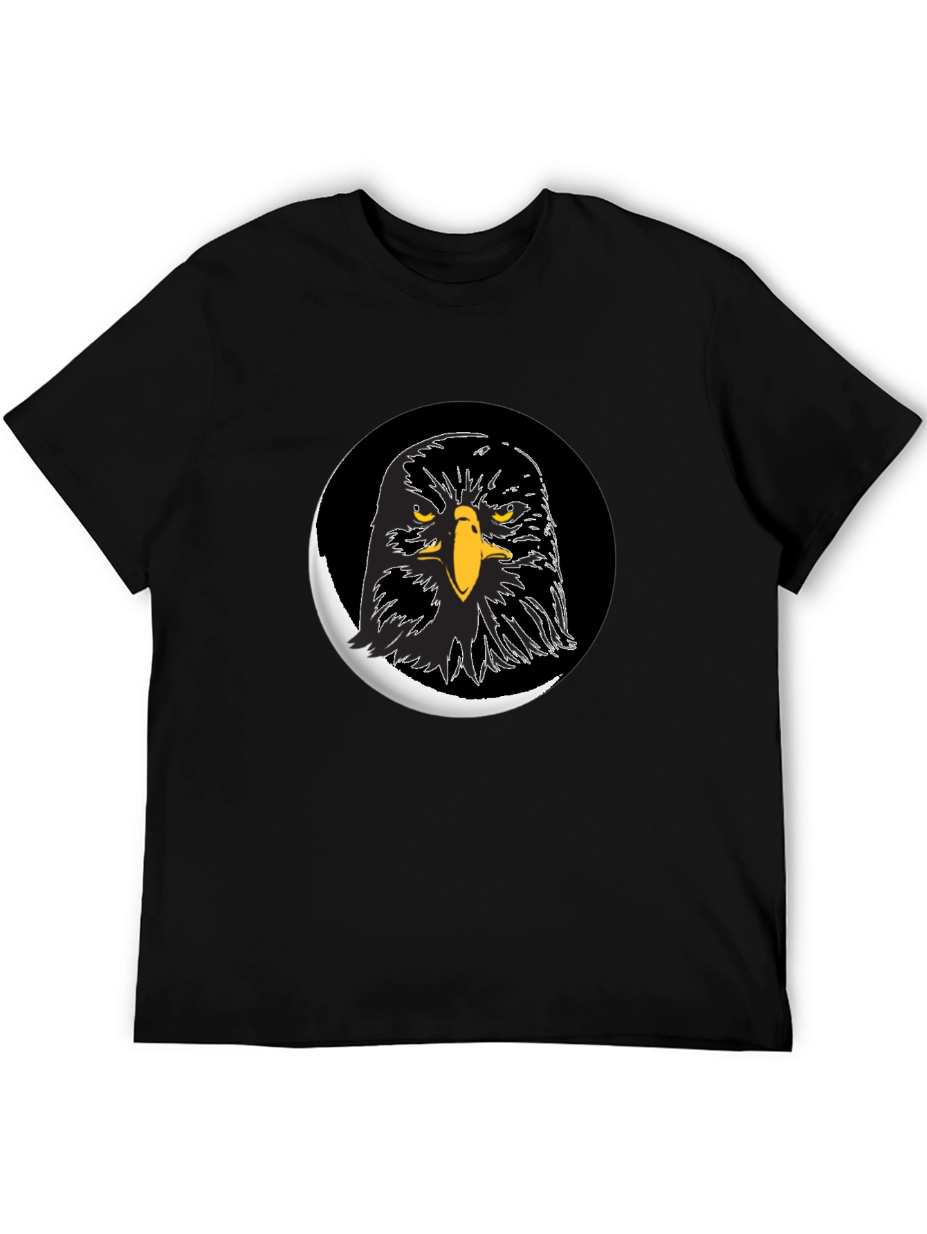 Eagle Graphic Print Black T-Shirt for Men