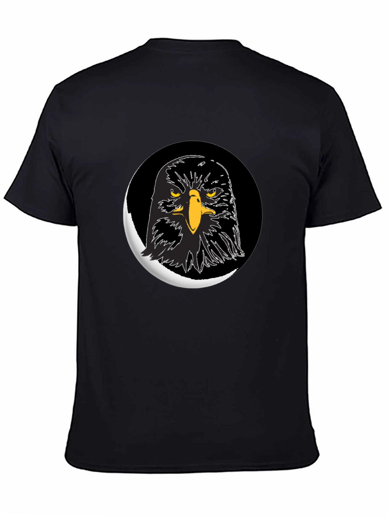 Eagle Graphic Print Black T-Shirt for Men