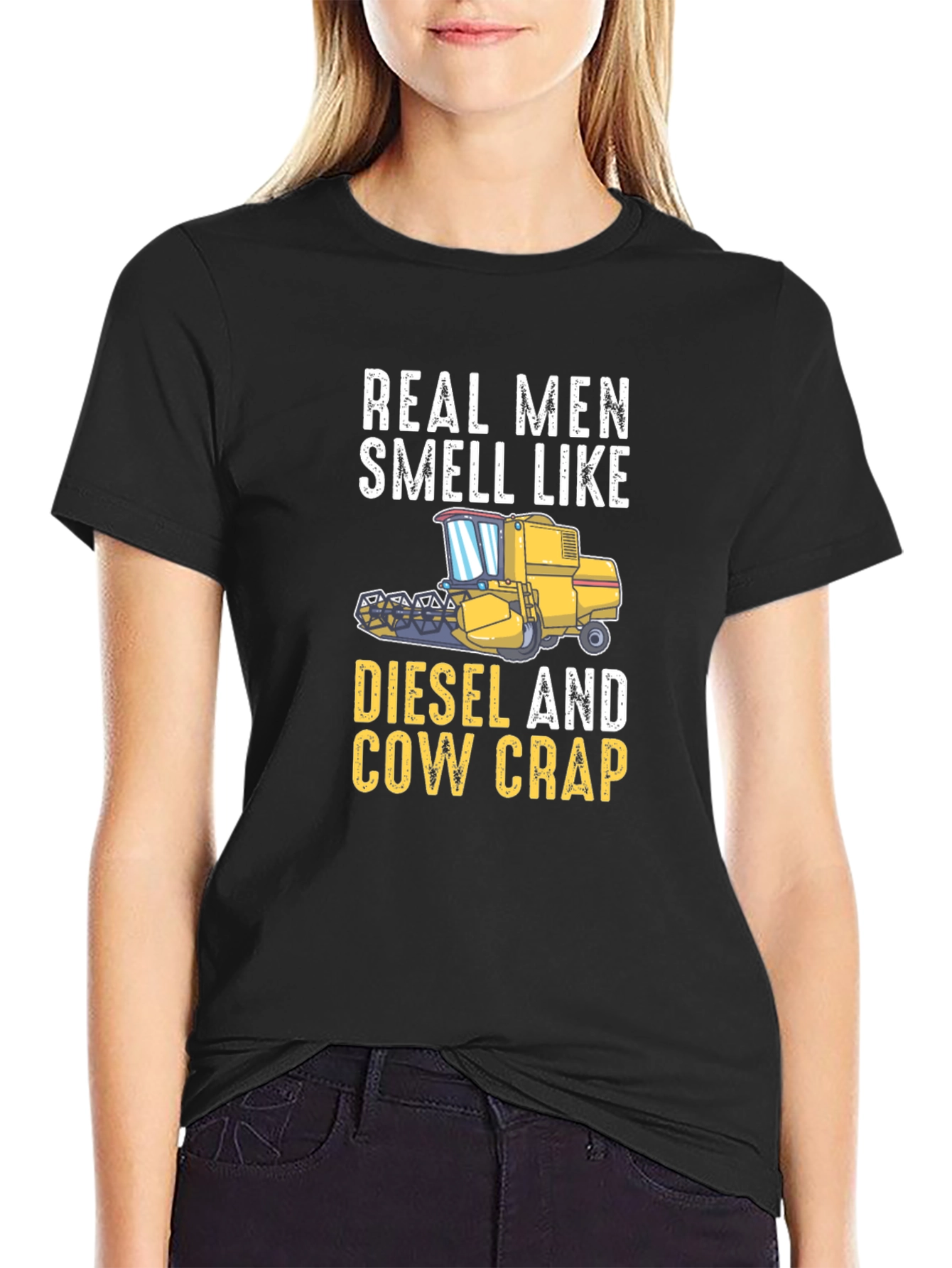 Real Men Smell Like Diesel And Cow Crap T-Shirt