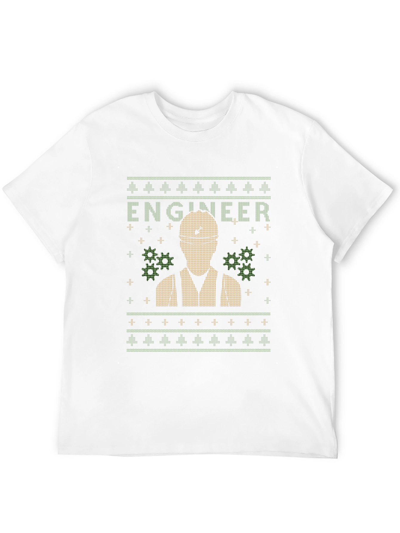Engineer Ugly Christmas Sweater Style T-Shirt
