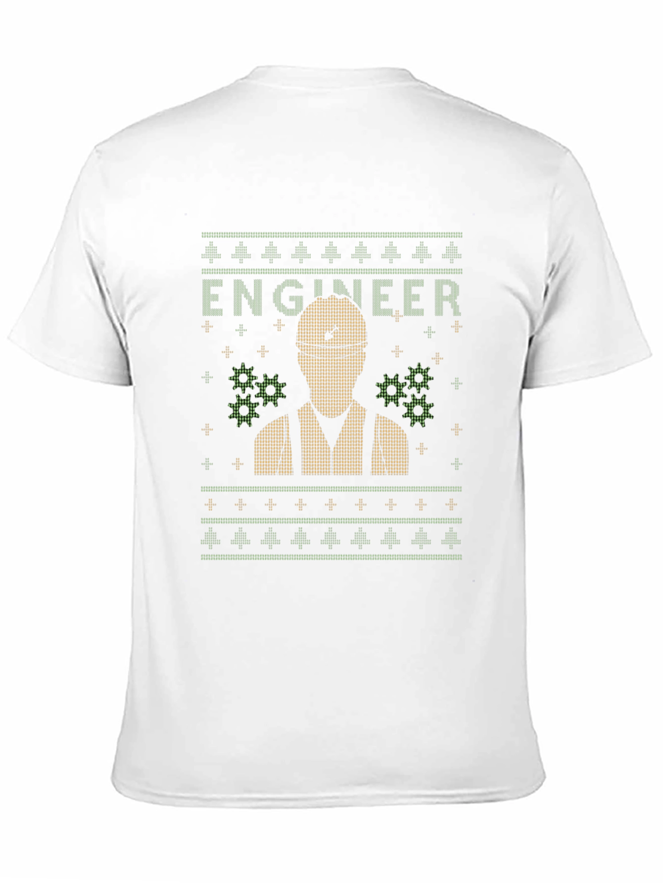 Engineer Ugly Christmas Sweater Style T-Shirt