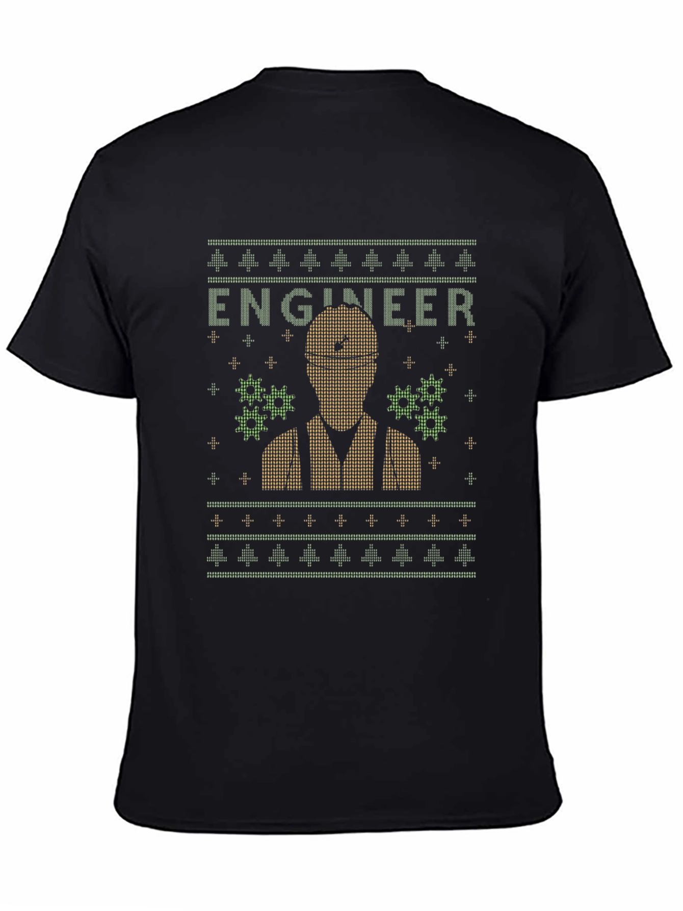 Engineer Ugly Christmas Sweater Style T-Shirt