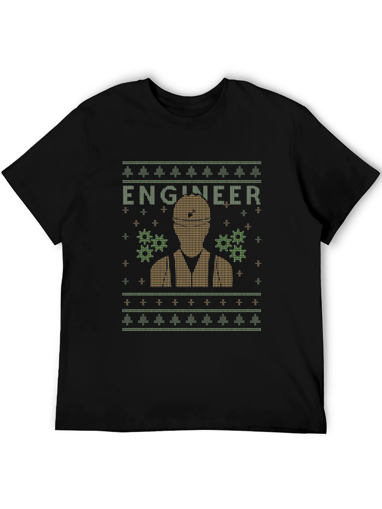 Engineer Ugly Christmas Sweater Style T-Shirt