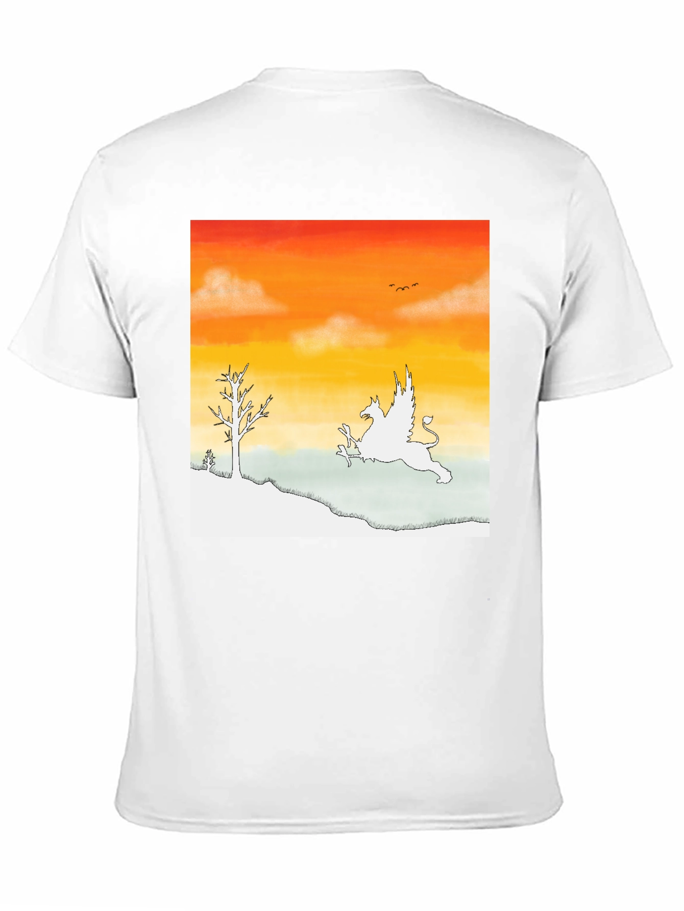 Griffin Sunset Graphic Tee - Fantasy Inspired Art