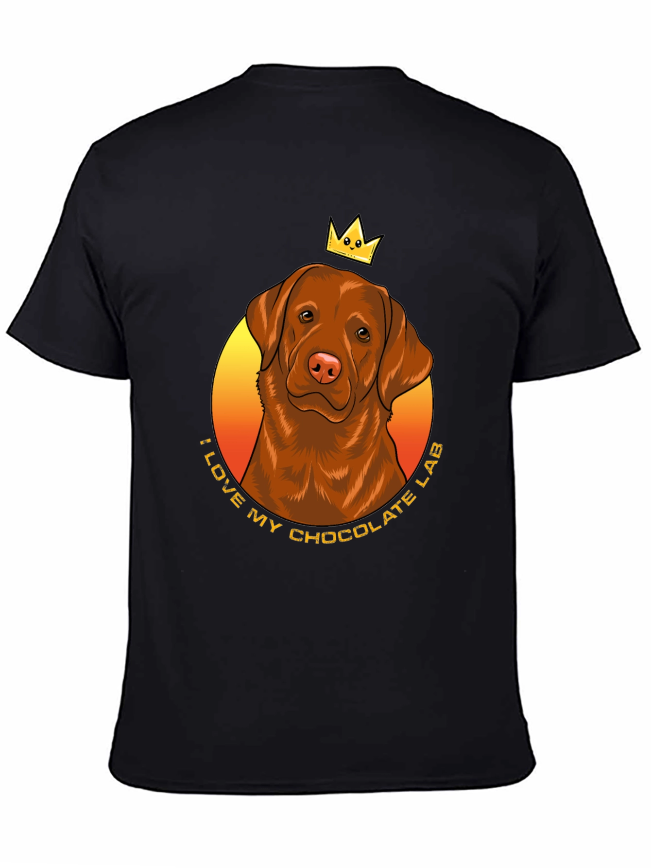 Chocolate Lab King T-Shirt: I Love My Dog Tee