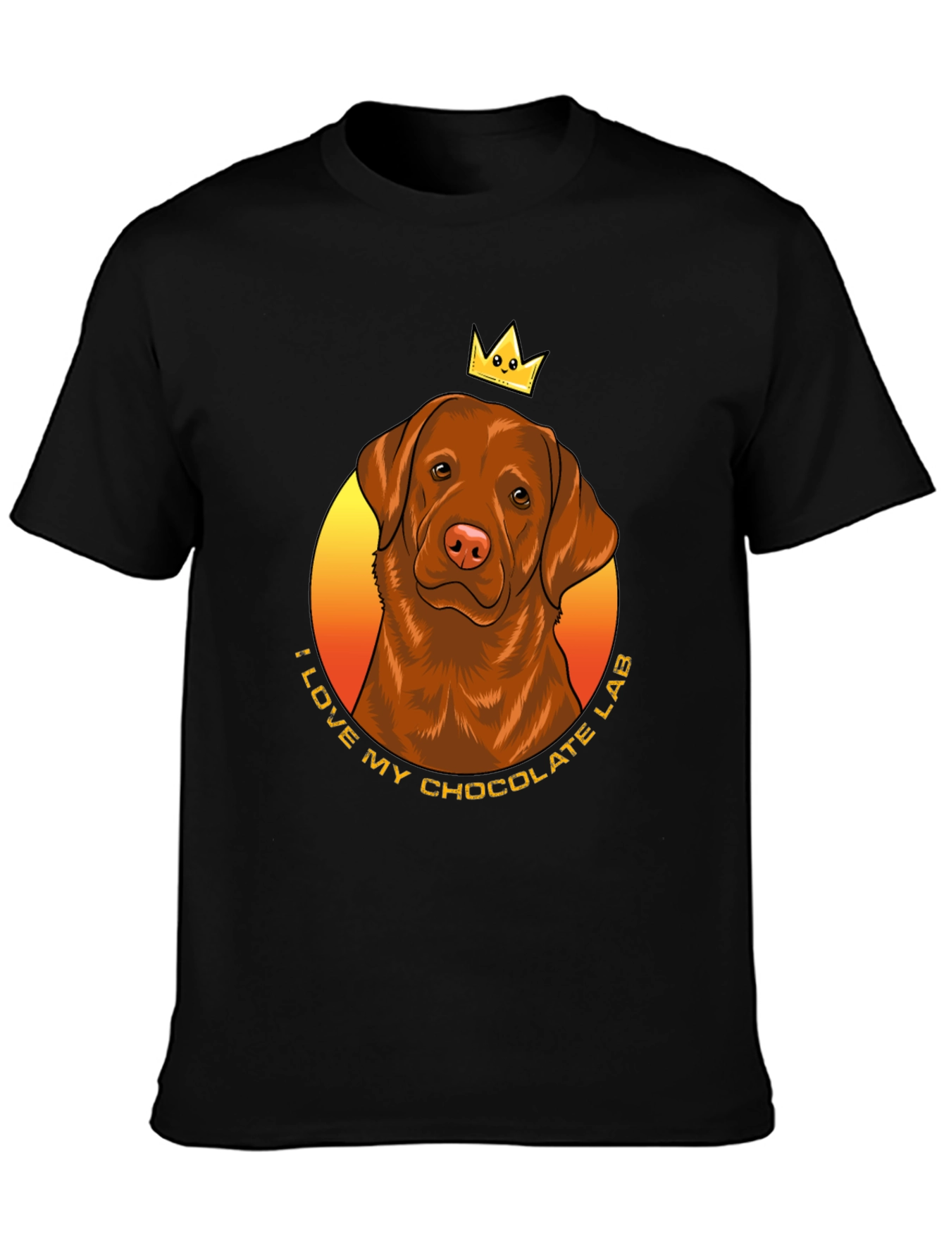 Chocolate Lab King T-Shirt: I Love My Dog Tee