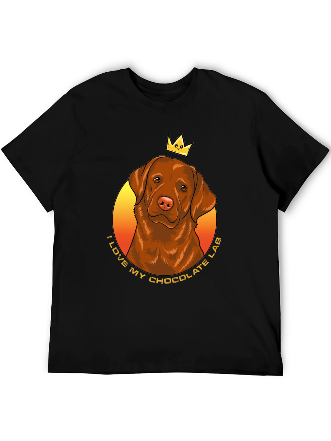 Chocolate Lab King T-Shirt: I Love My Dog Tee