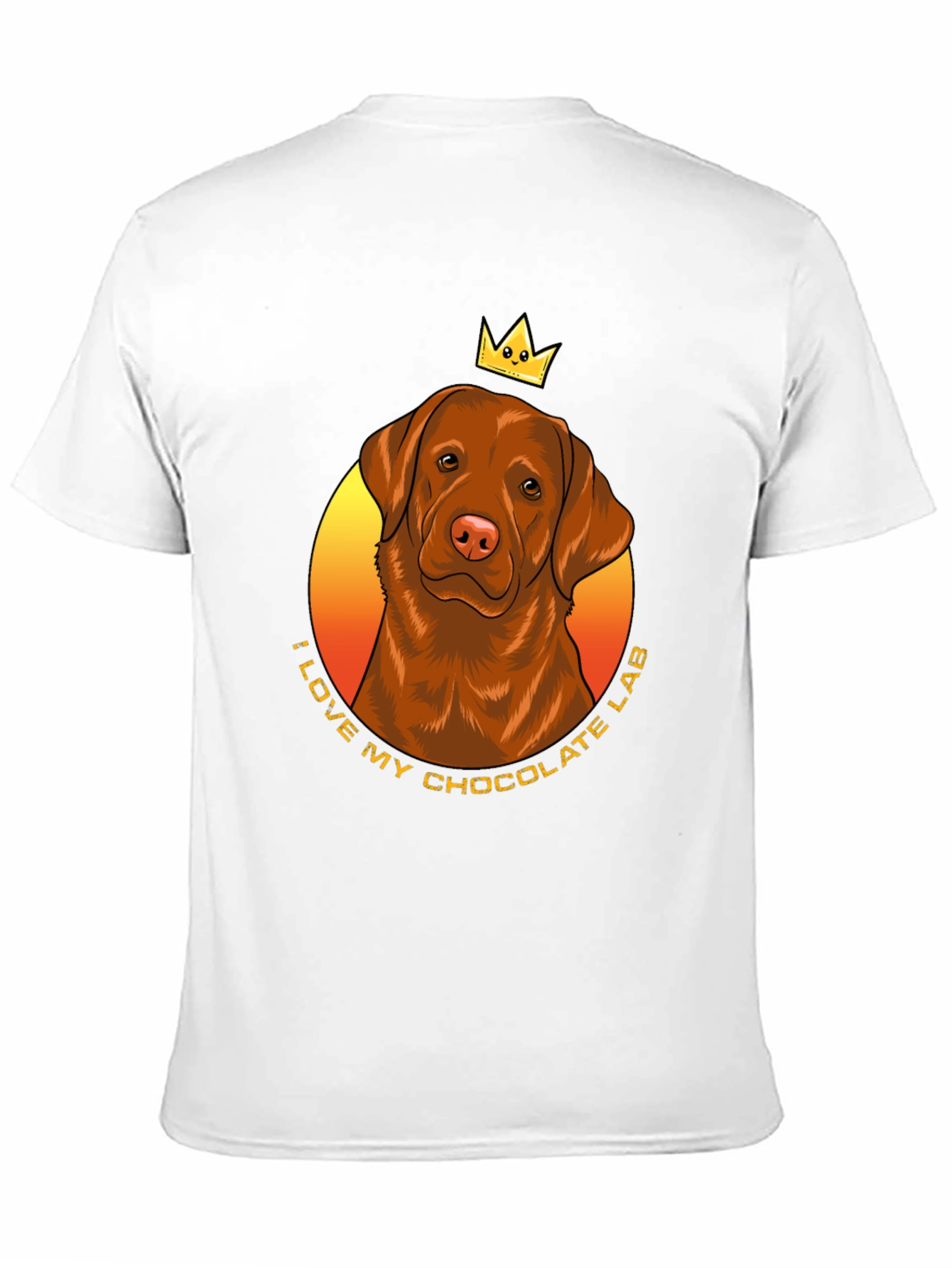 Chocolate Lab King T-Shirt: I Love My Dog Tee