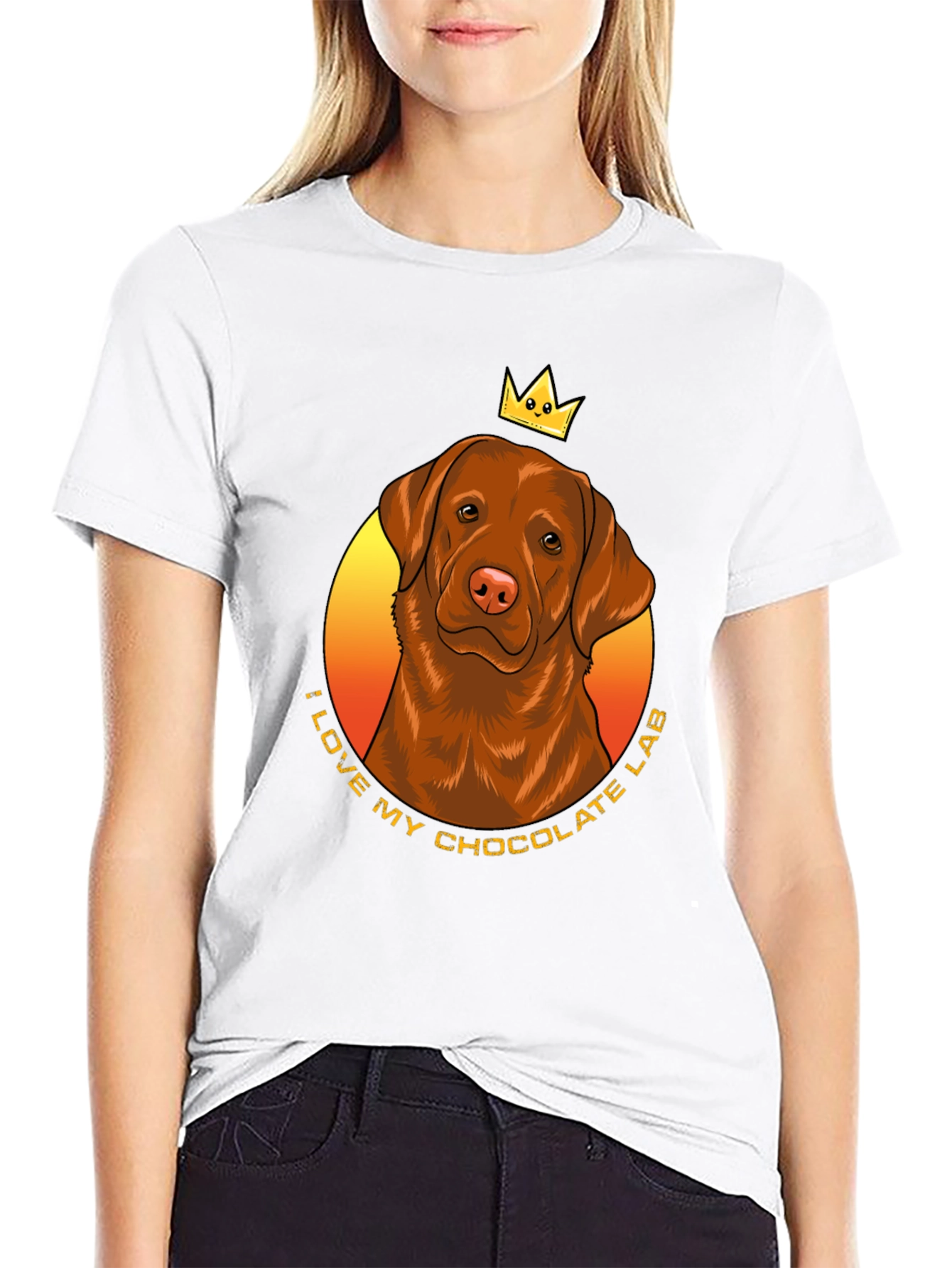 Chocolate Lab King T-Shirt: I Love My Dog Tee