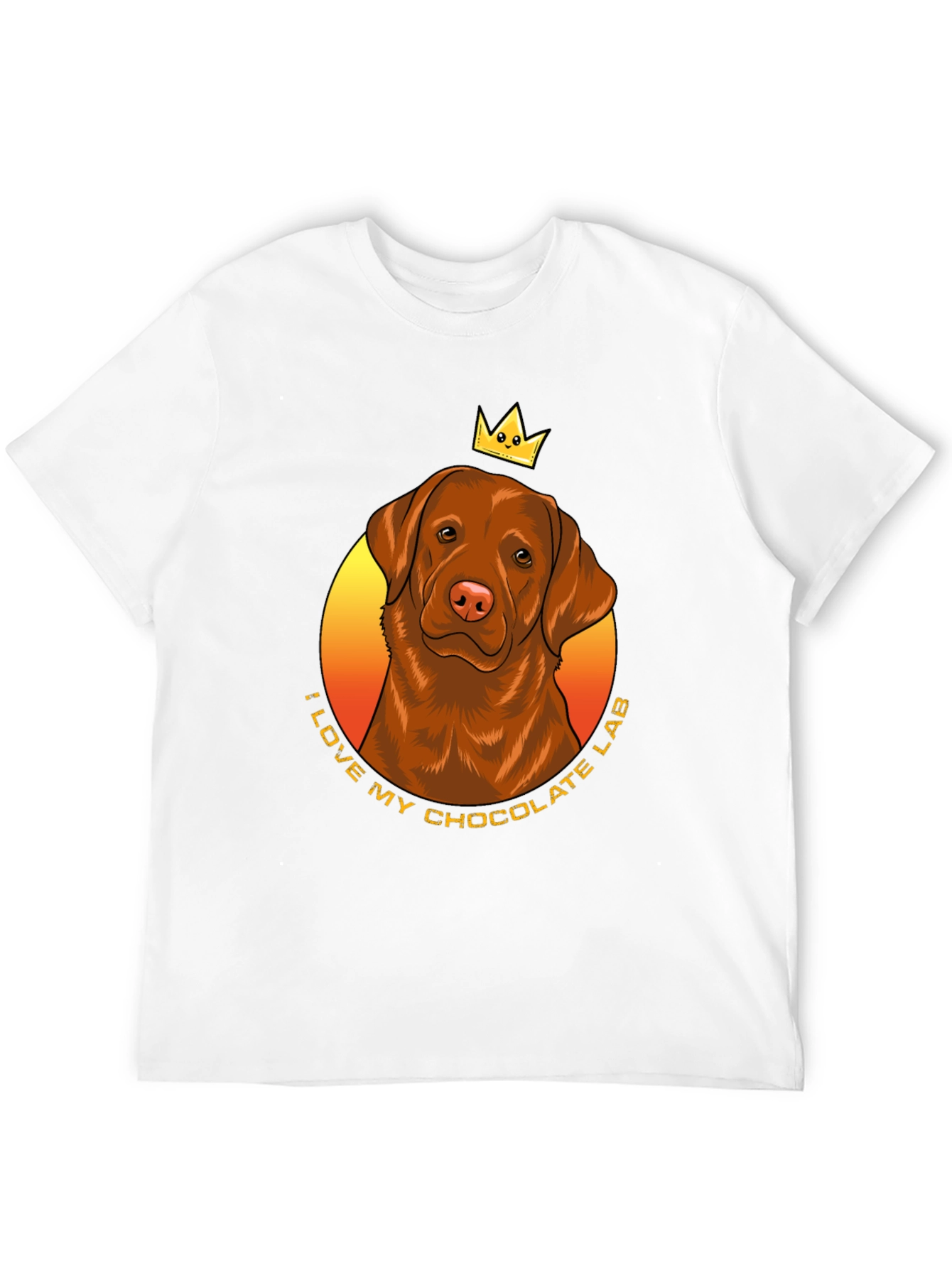 Chocolate Lab King T-Shirt: I Love My Dog Tee