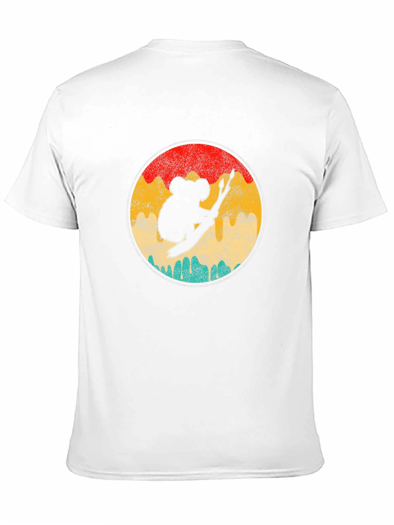 Koala Bear Silhouette Retro Circle T-Shirt