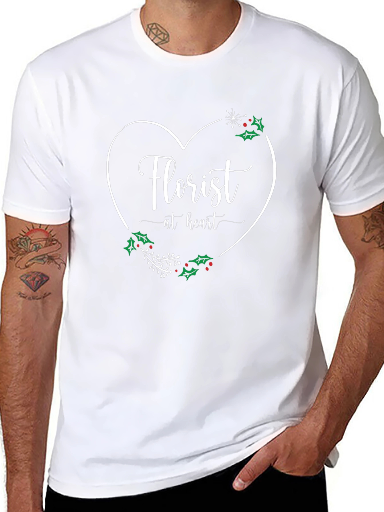 Florist At Heart T-Shirt - Holiday Design