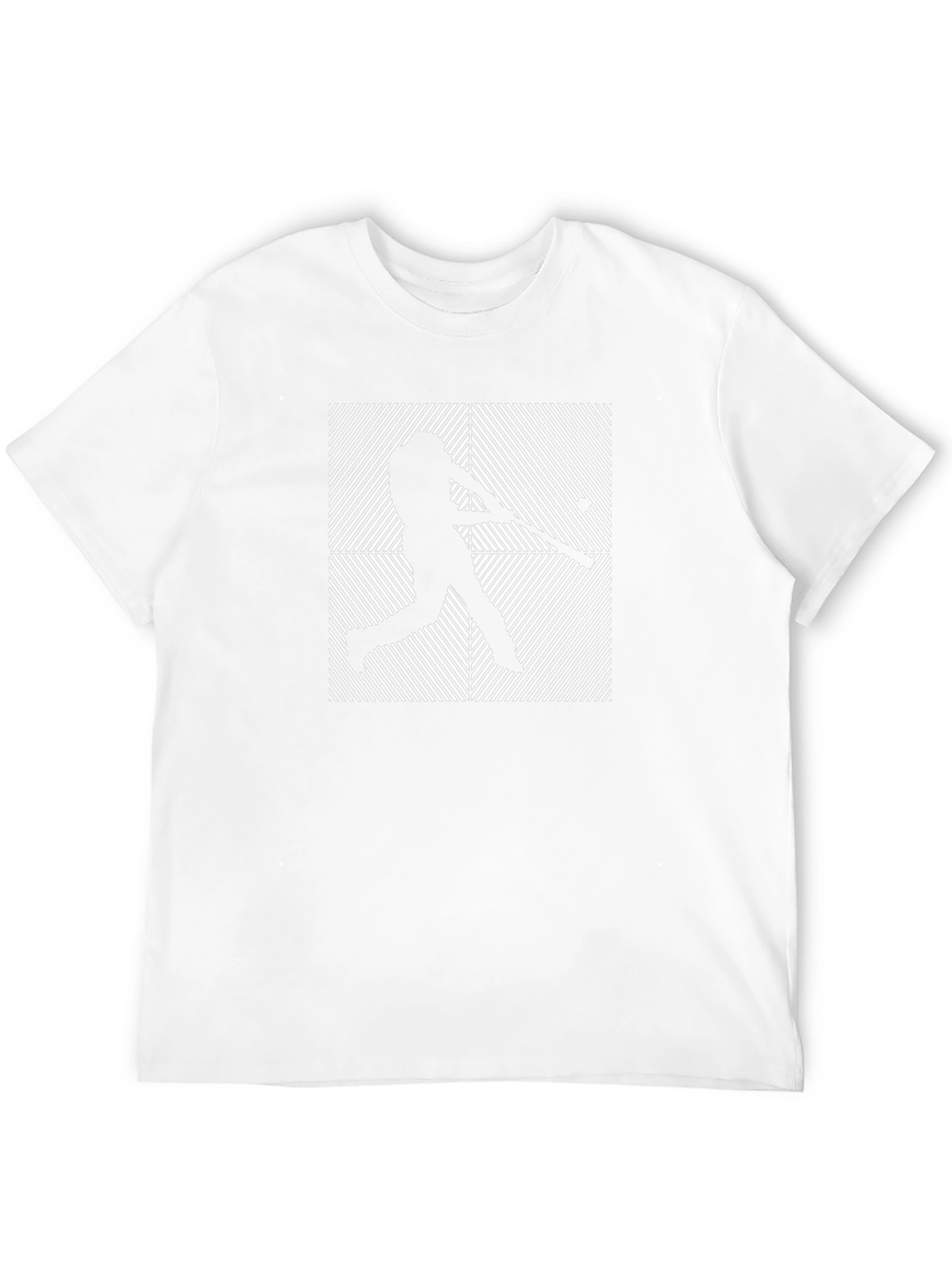 Baseball Player Graphic Print T-Shirt - Black