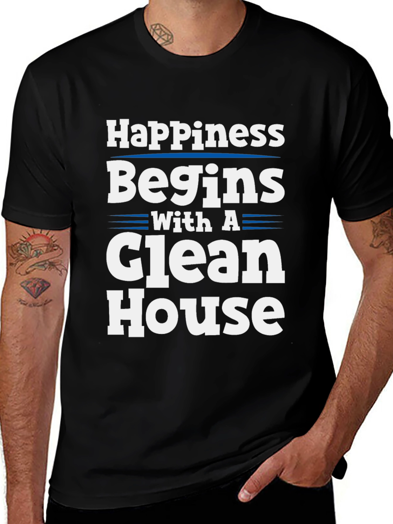 Happiness Begins With a Clean House T-Shirt