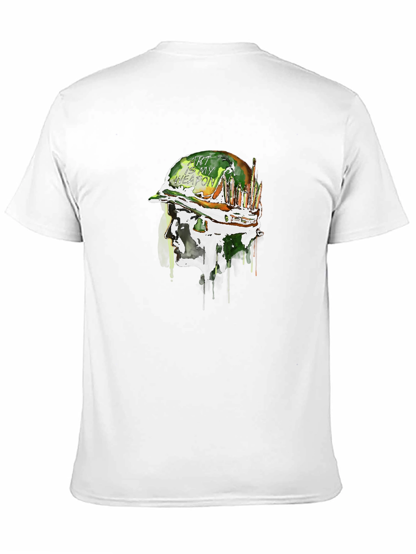 Art is My Weapon Graphic Tee - Military Style