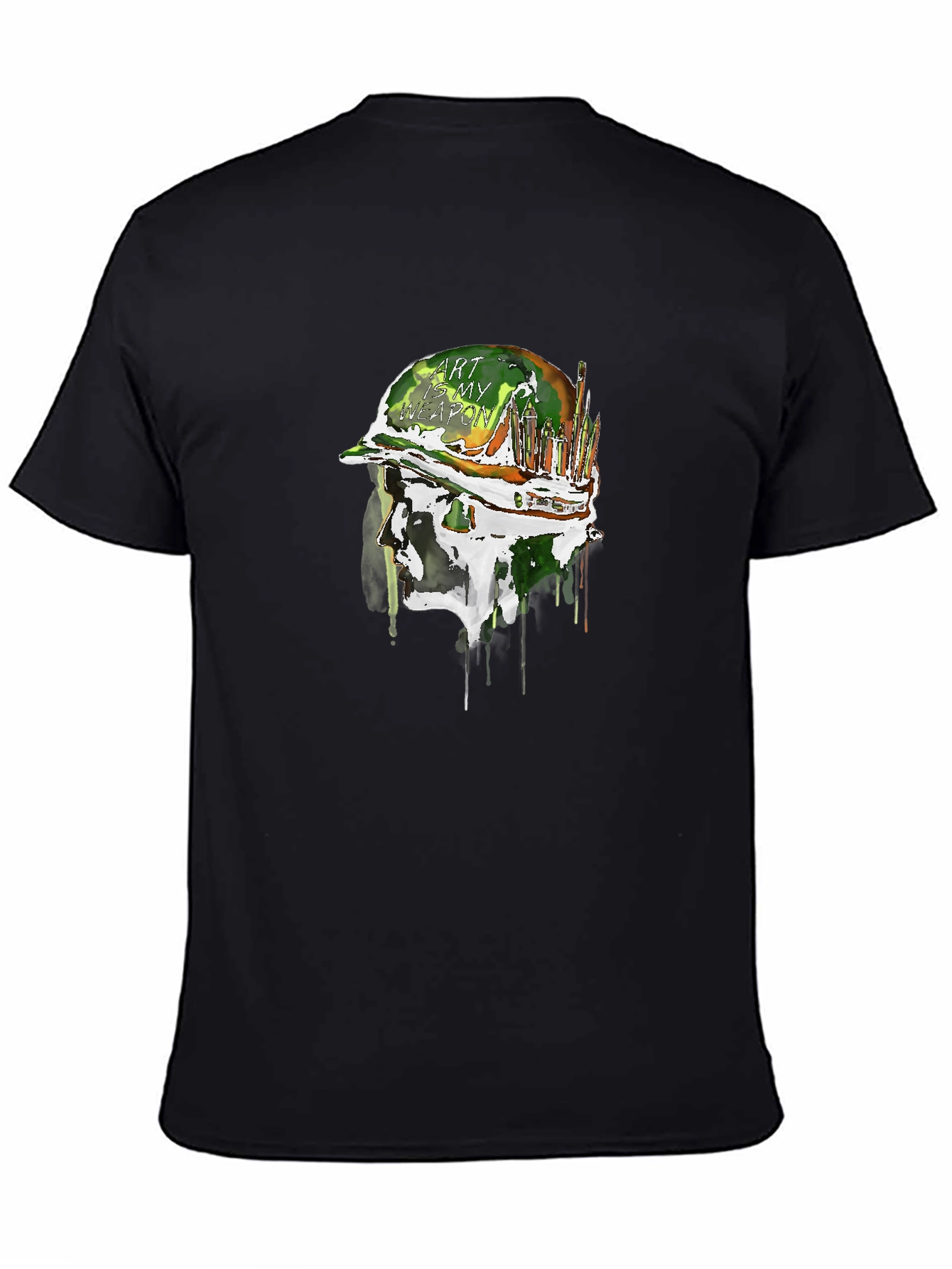 Art is My Weapon Graphic Tee - Military Style