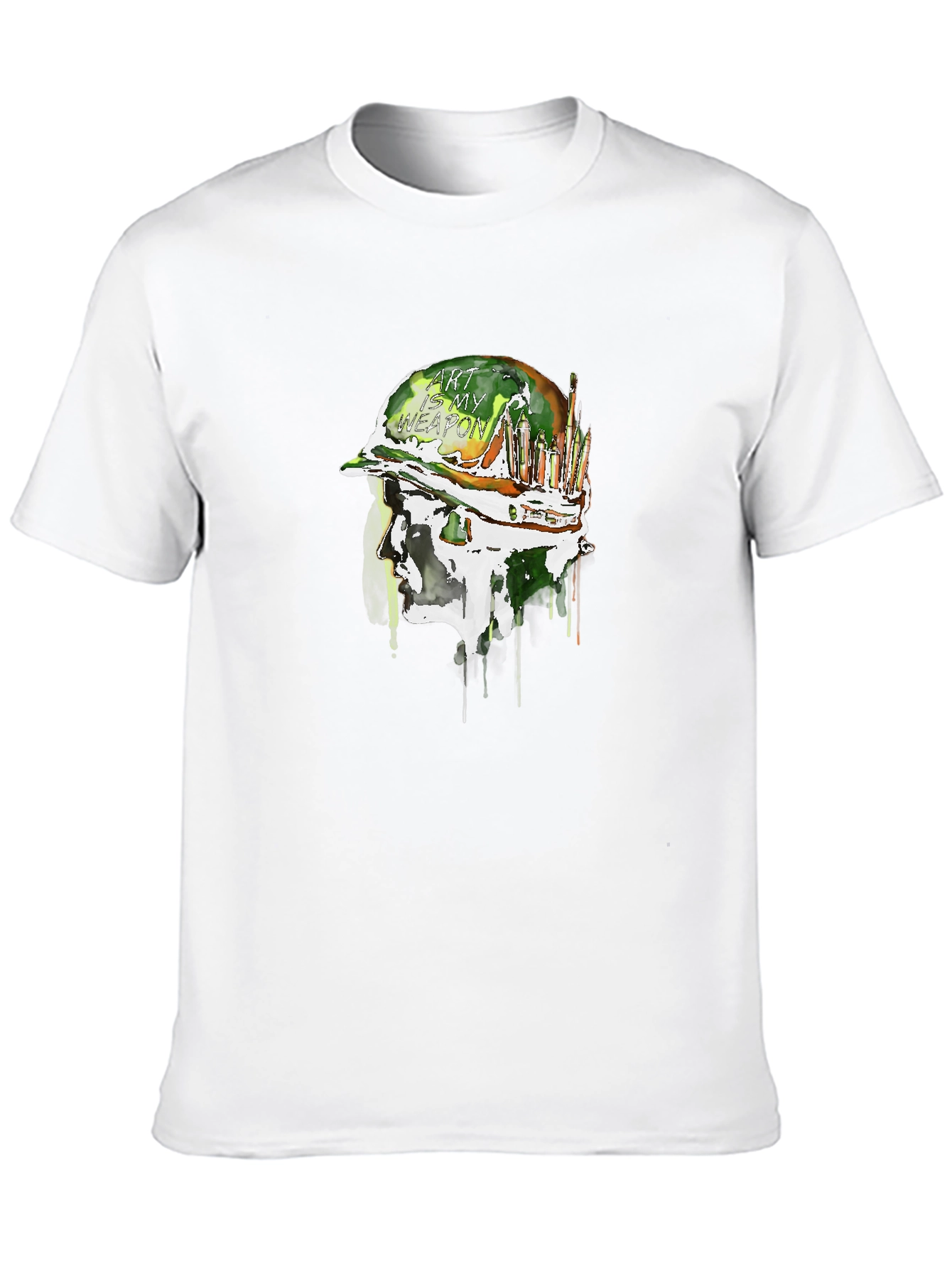 Art is My Weapon Graphic Tee - Military Style