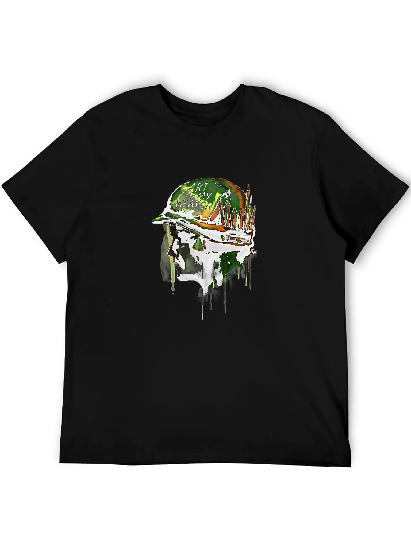 Art is My Weapon Graphic Tee - Military Style
