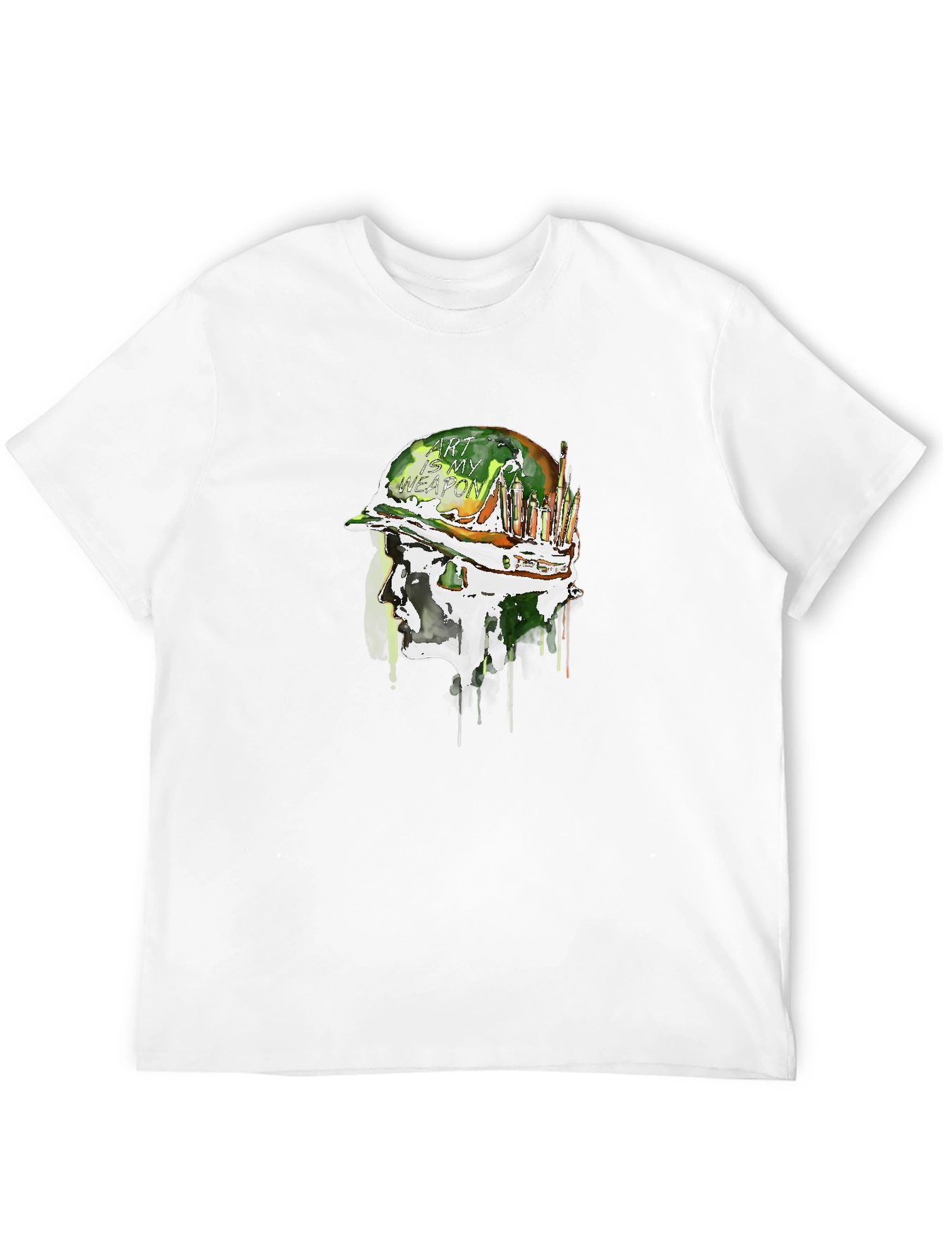 Art is My Weapon Graphic Tee - Military Style
