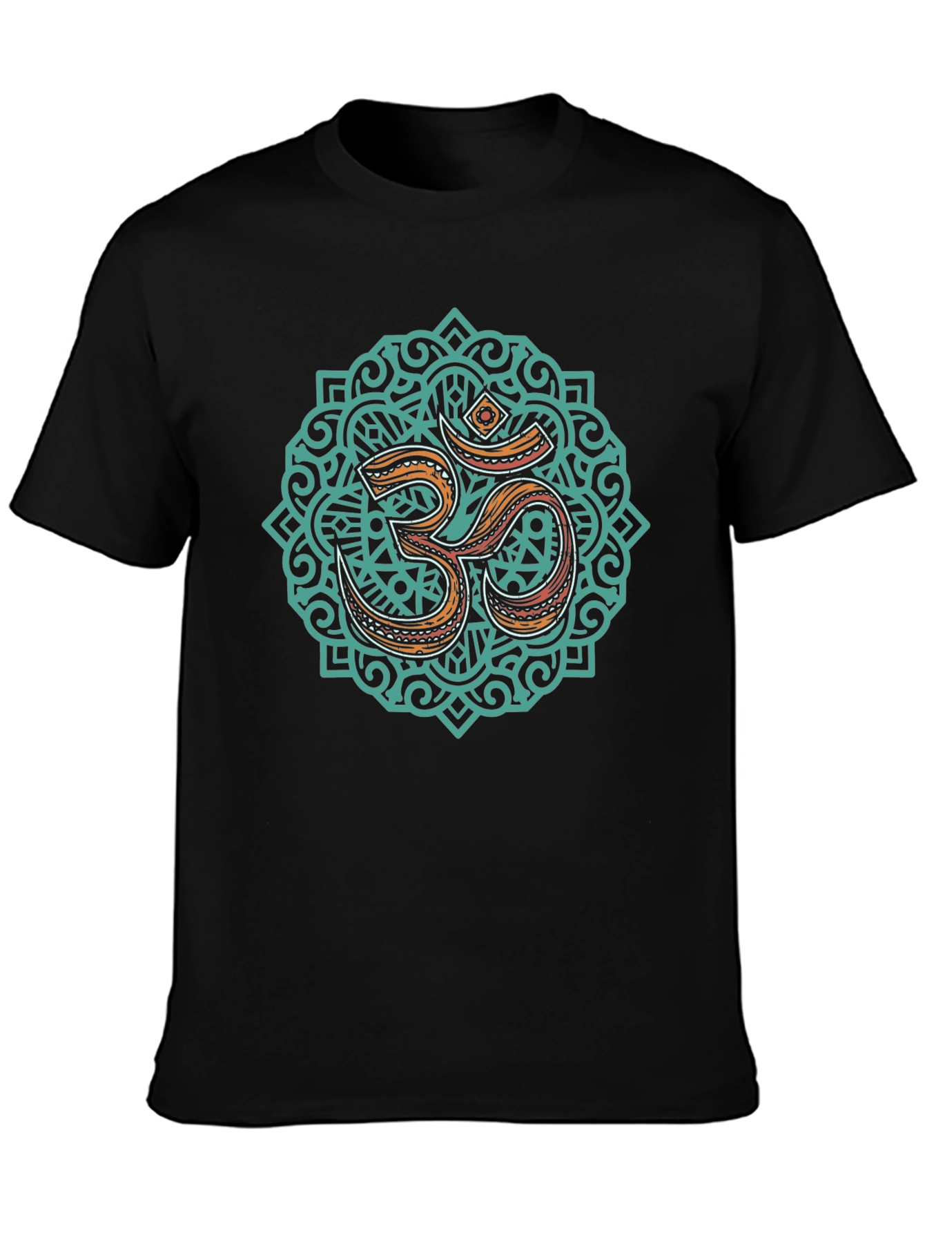 Om Mandala Graphic Black T-Shirt
