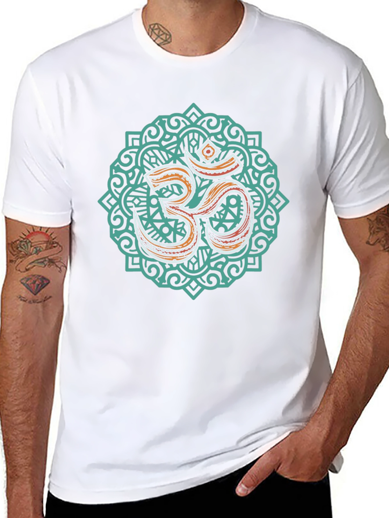 Om Mandala Graphic Black T-Shirt