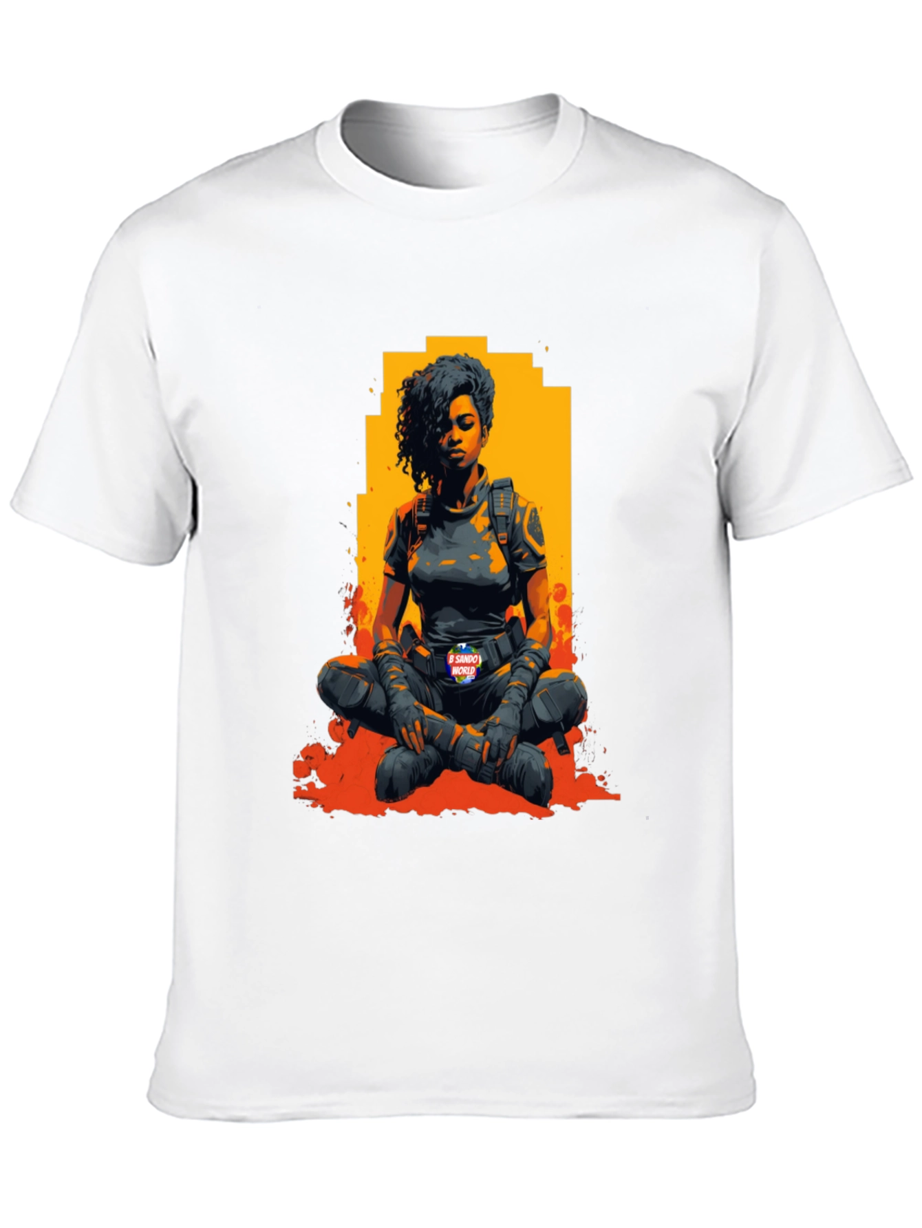 Woman Warrior Graphic T-Shirt - Black
