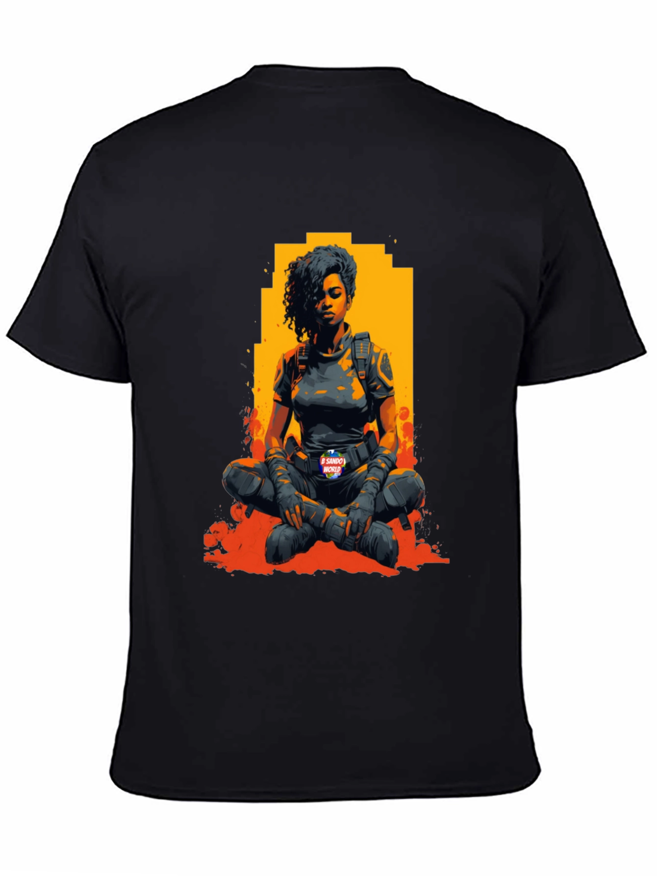 Woman Warrior Graphic T-Shirt - Black