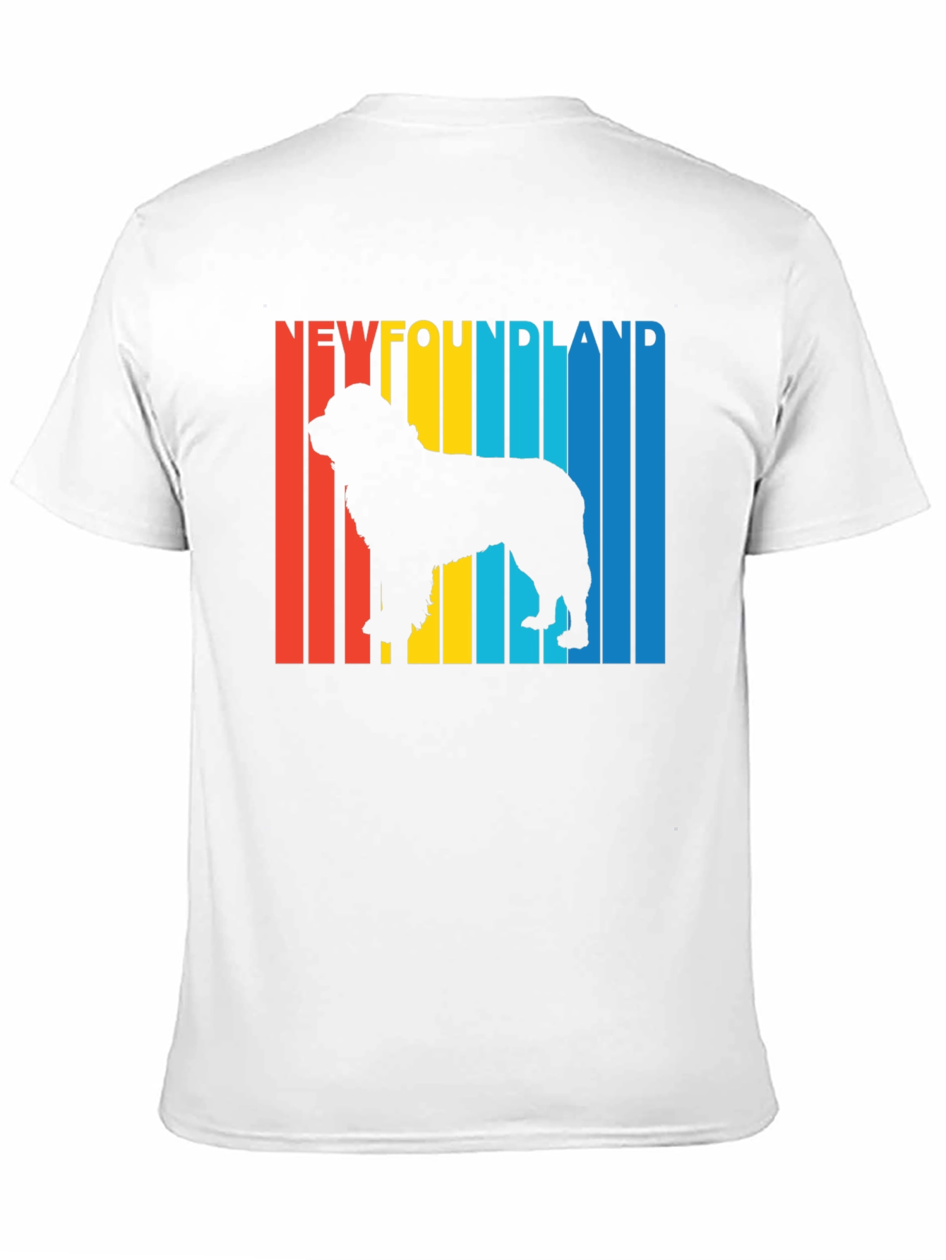 Newfoundland Dog Retro T-Shirt - Black