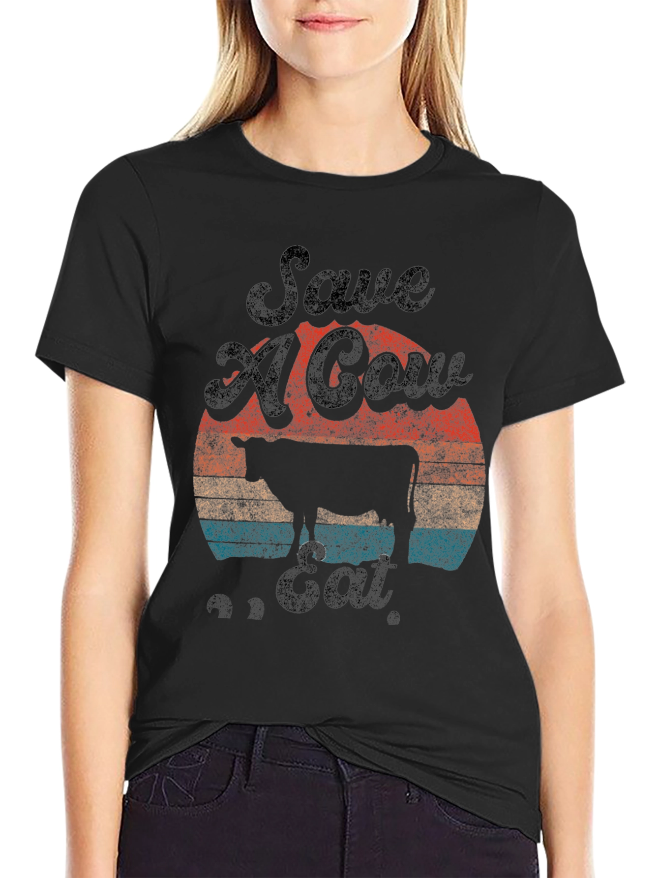 Save A Cow Eat More Chicken Graphic Tee