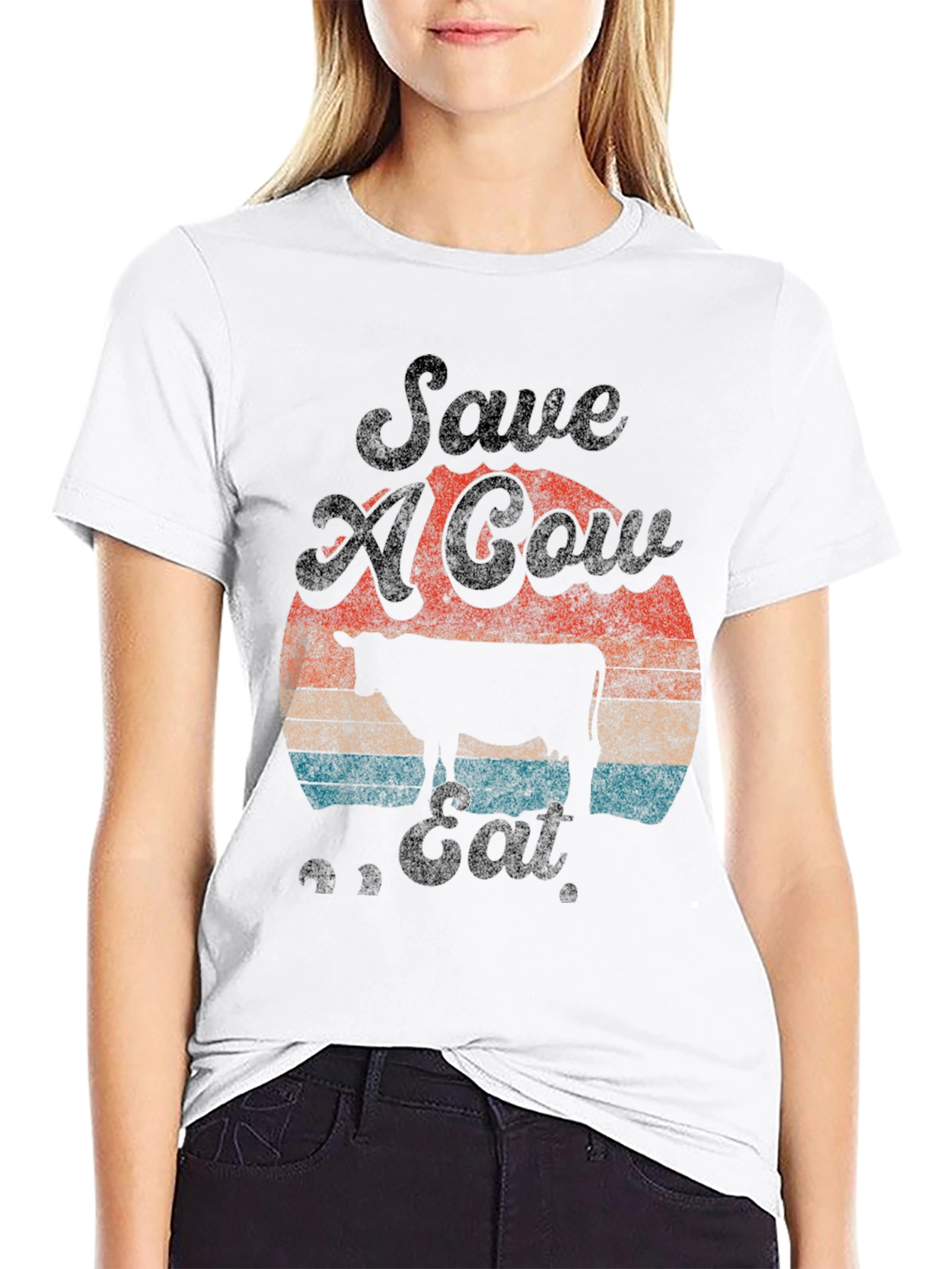 Save A Cow Eat More Chicken Graphic Tee