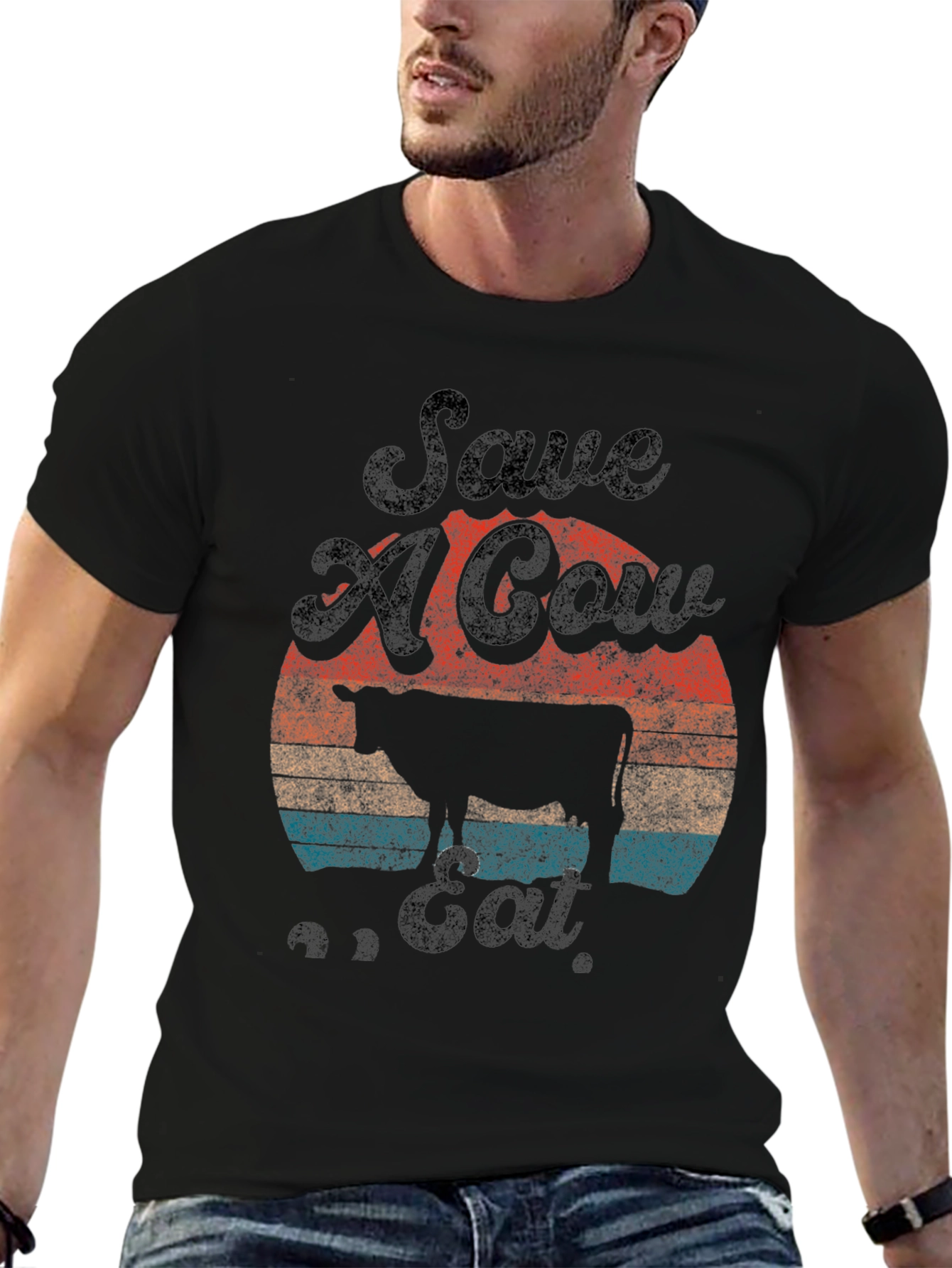 Save A Cow Eat More Chicken Graphic Tee