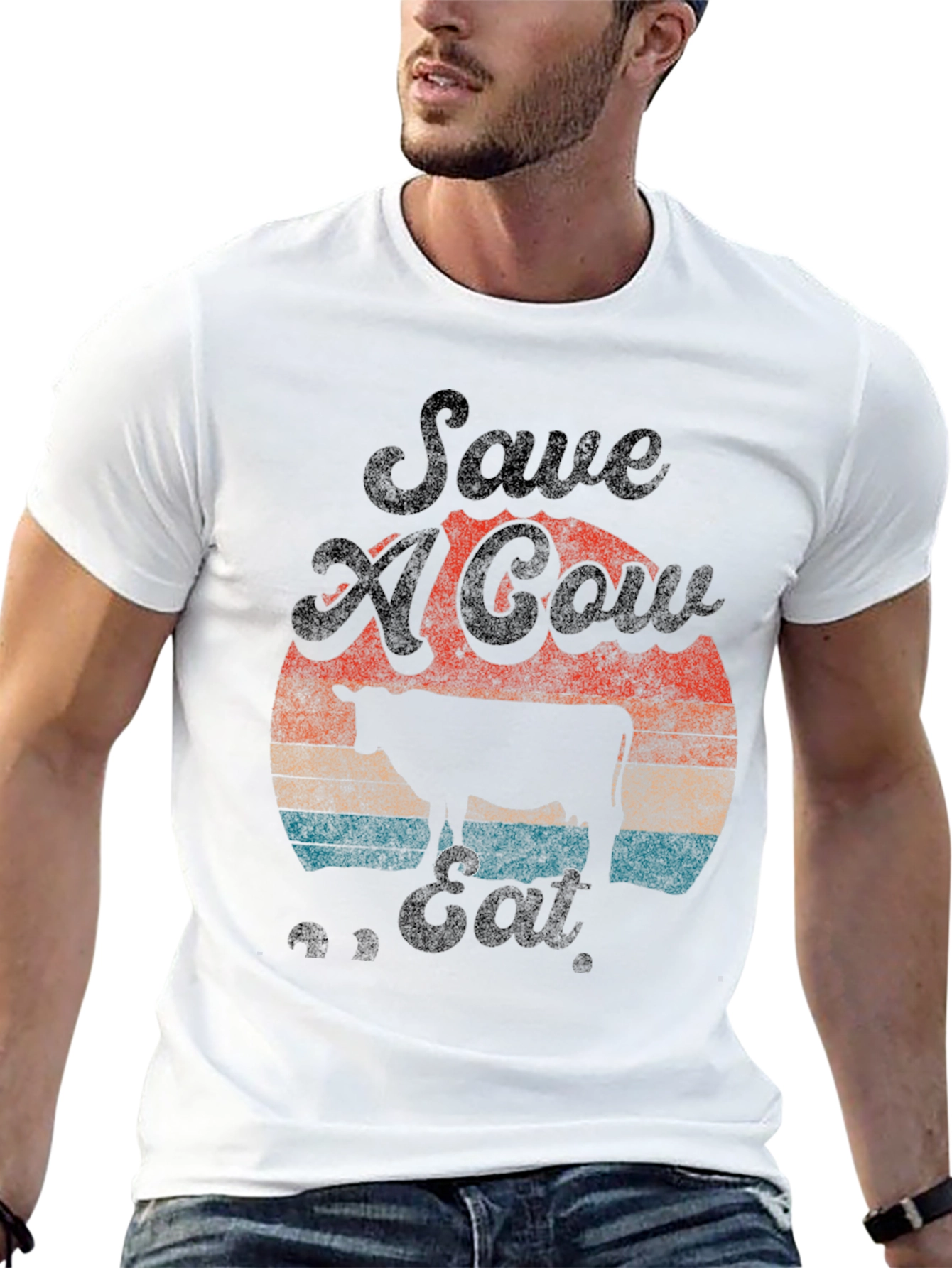 Save A Cow Eat More Chicken Graphic Tee