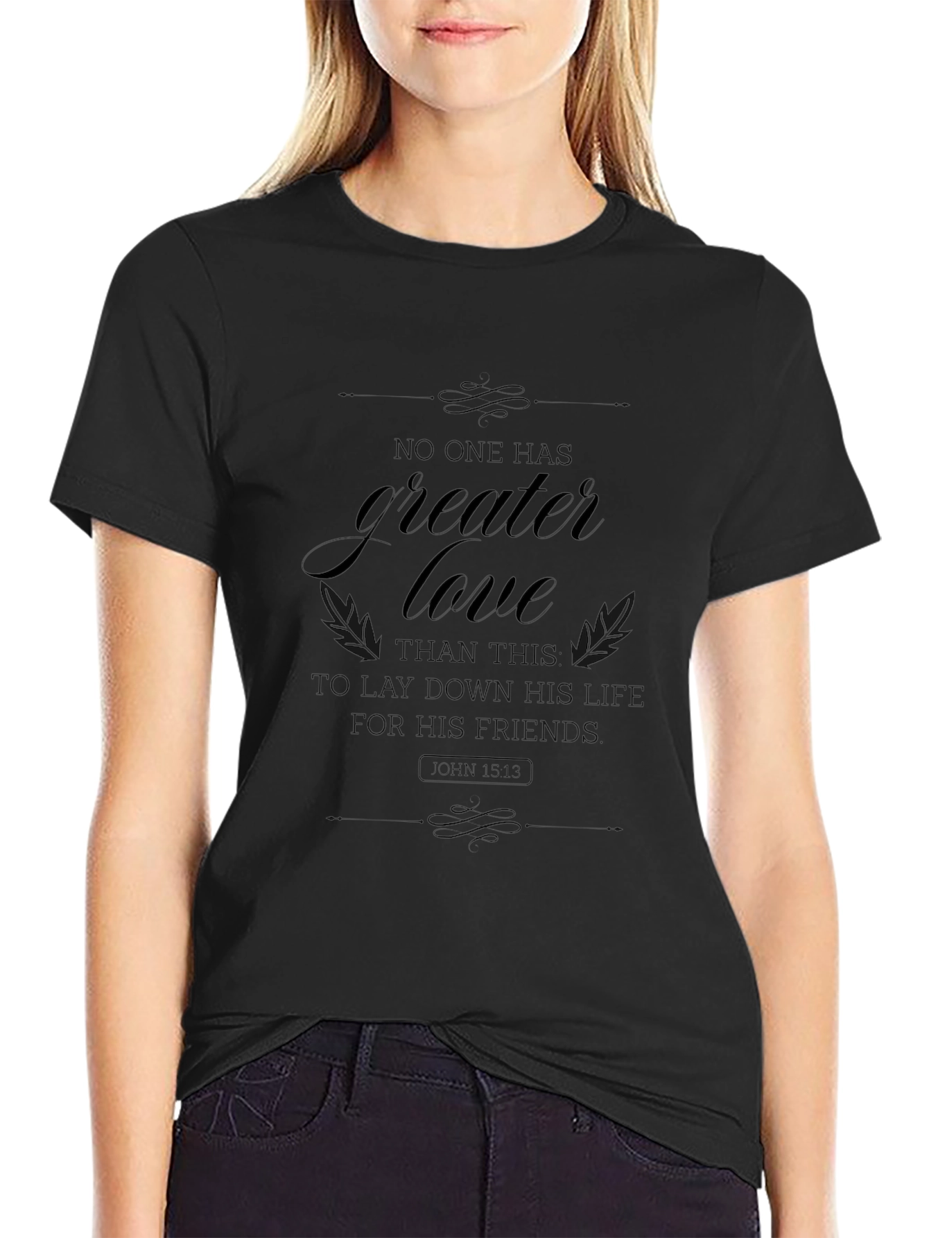 Greater Love Graphic Tee - Black