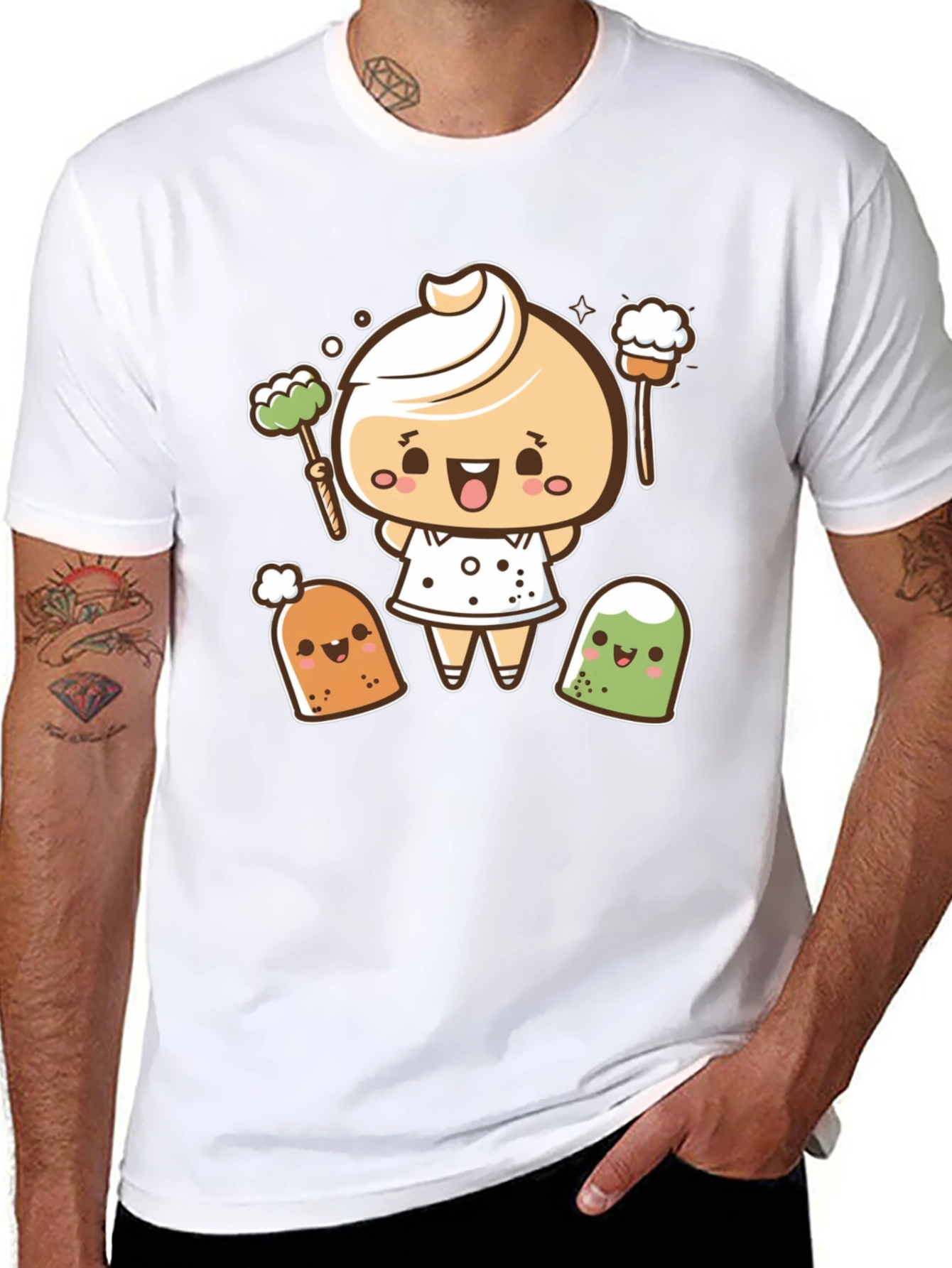 Cute Dumpling Cartoon T-Shirt
