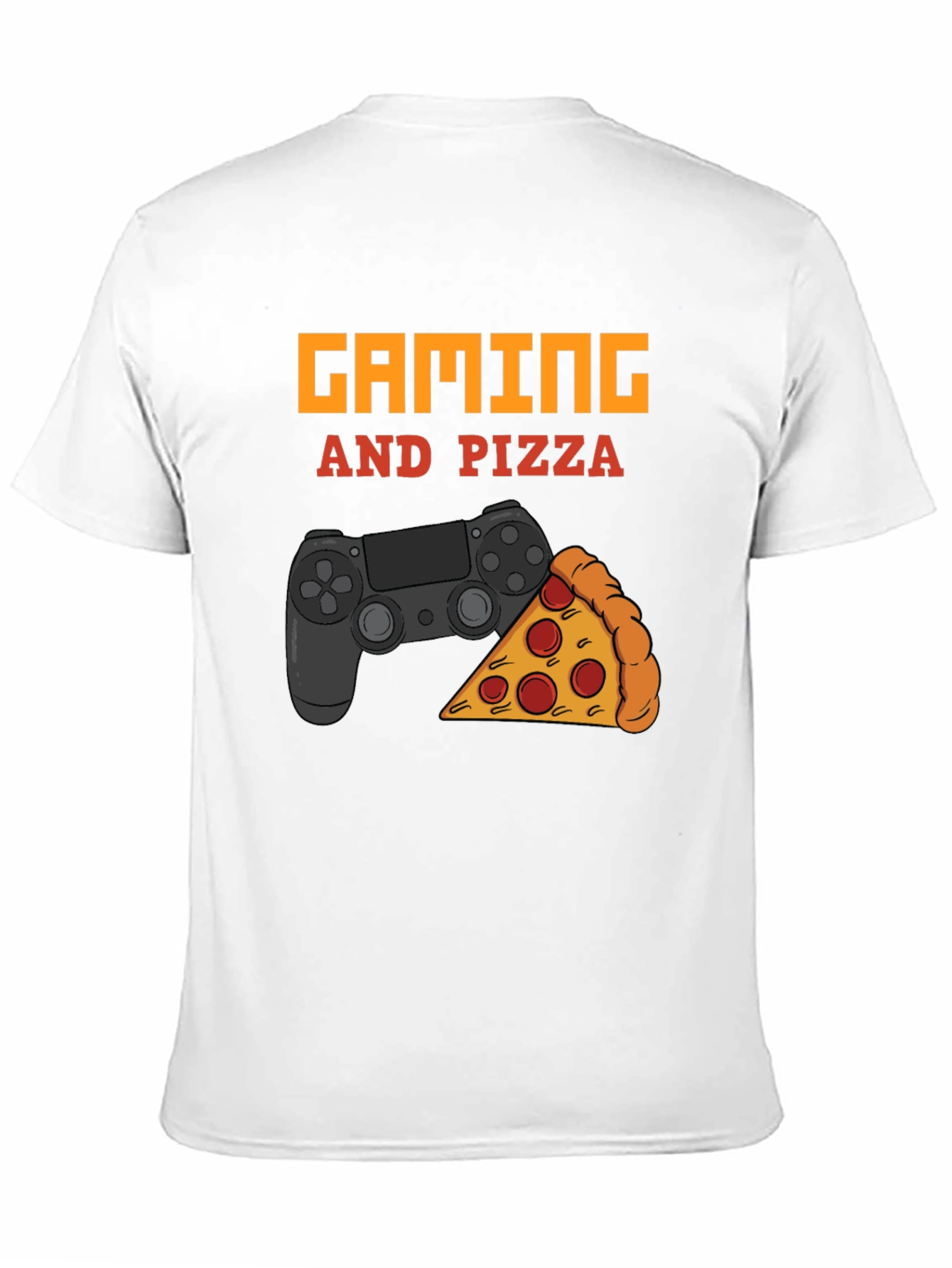 Gaming and Pizza T-Shirt - Black Casual Tee