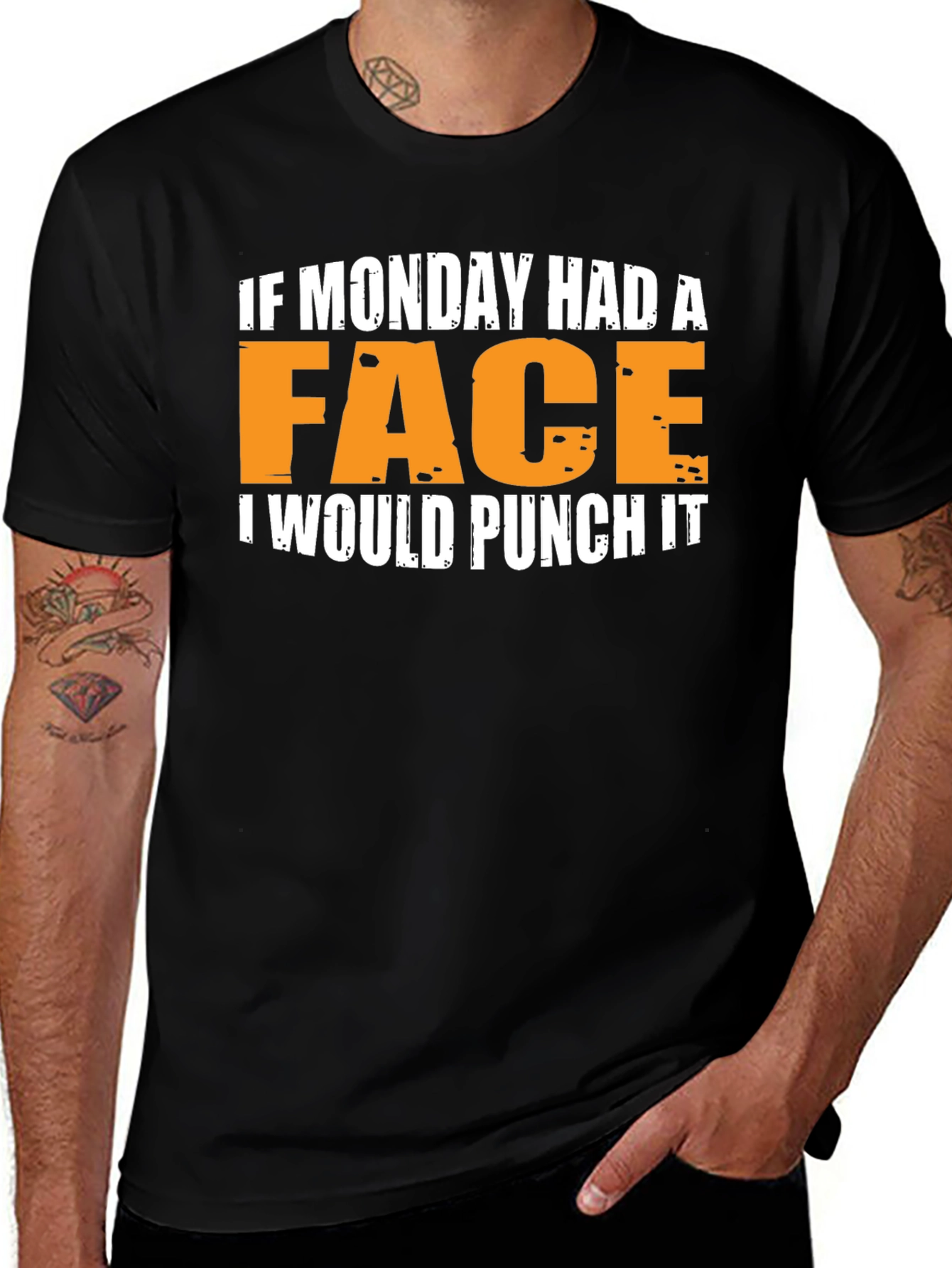 Funny Monday Punch Graphic T-Shirt
